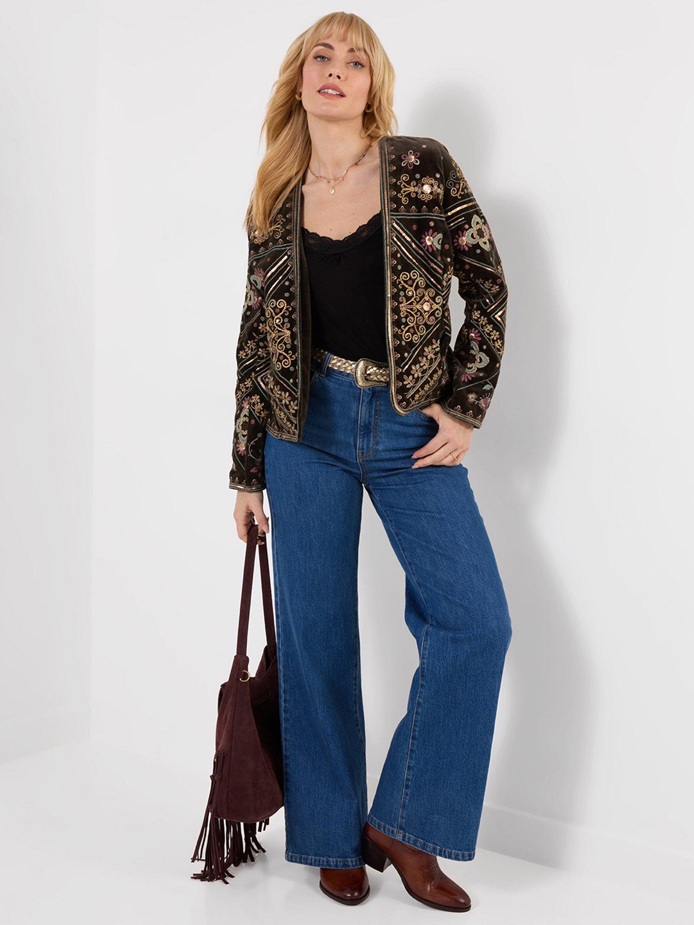 Image 3 of 7 of Joe Browns Bella Boutique Embroidered Edge To Edge Jacket