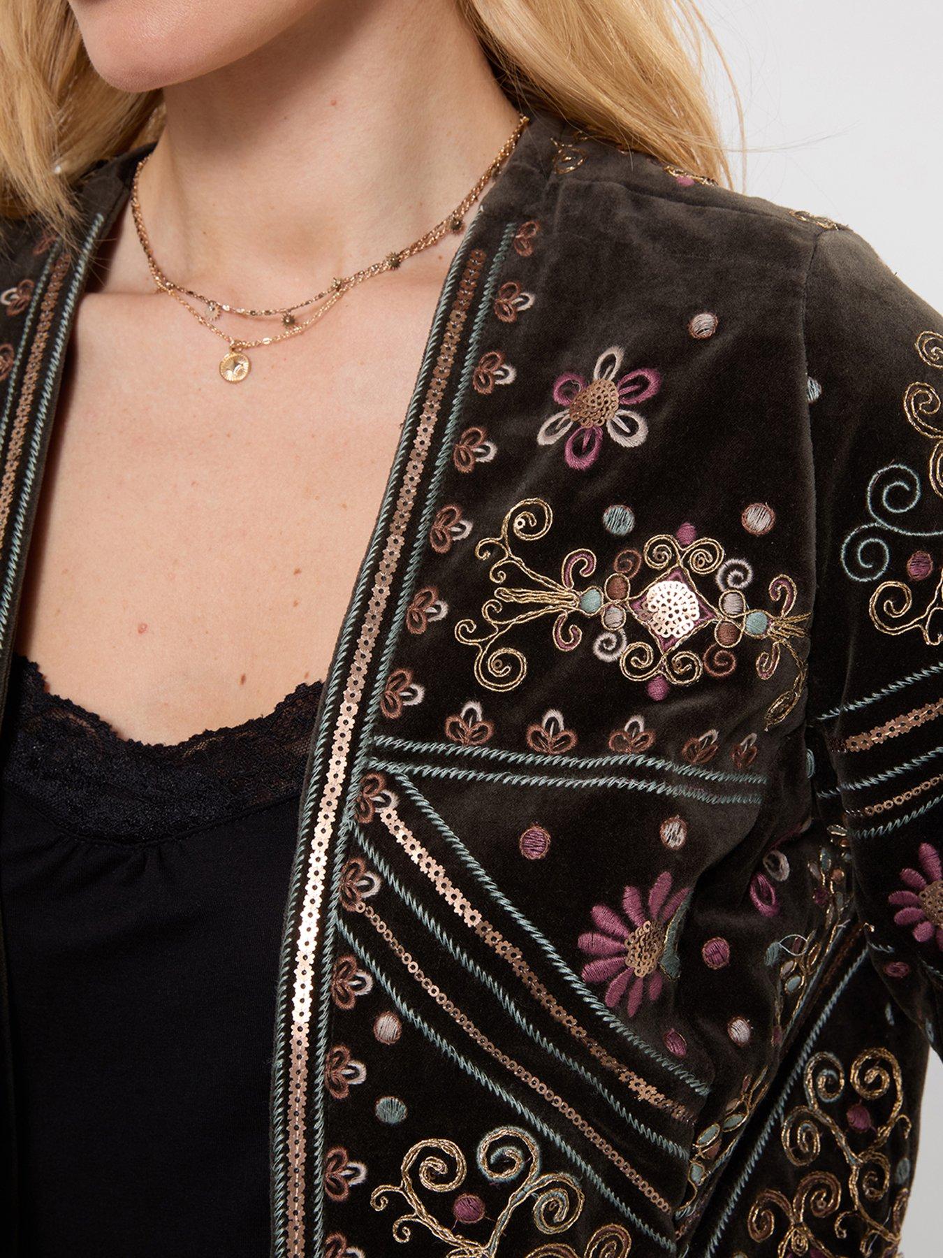 Image 4 of 7 of Joe Browns Bella Boutique Embroidered Edge To Edge Jacket