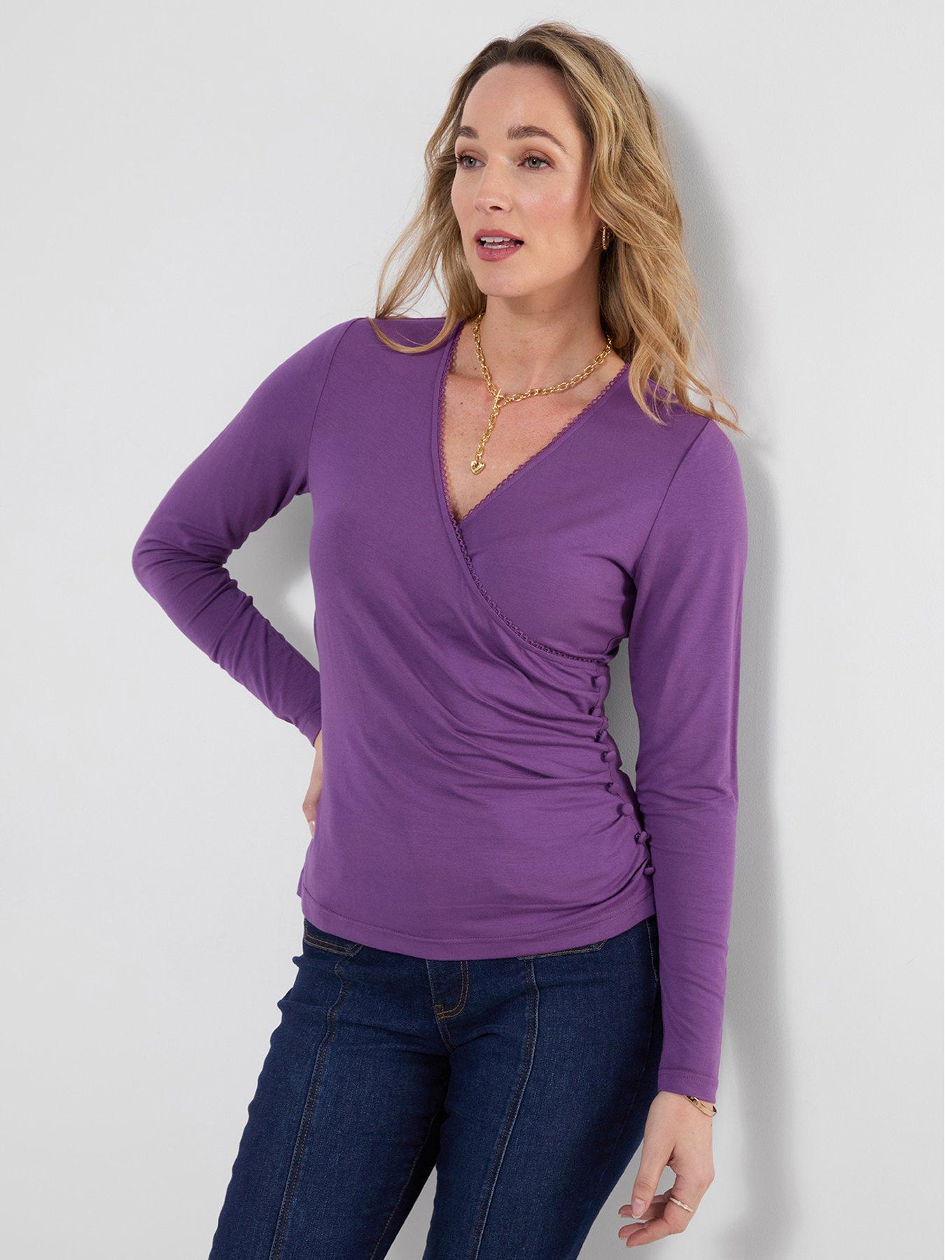 Joe Browns Beautiful Jersey Wrap Front Top