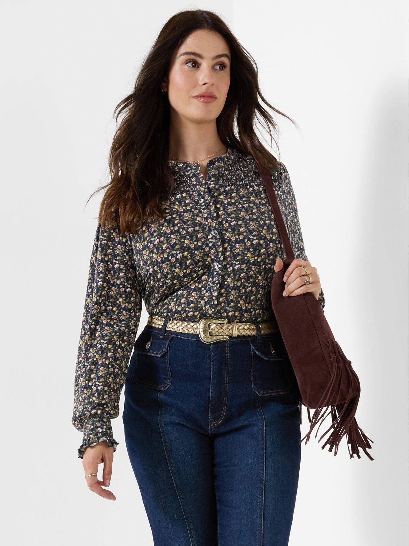 Joe Browns Floral Print Button Through Jersey Top