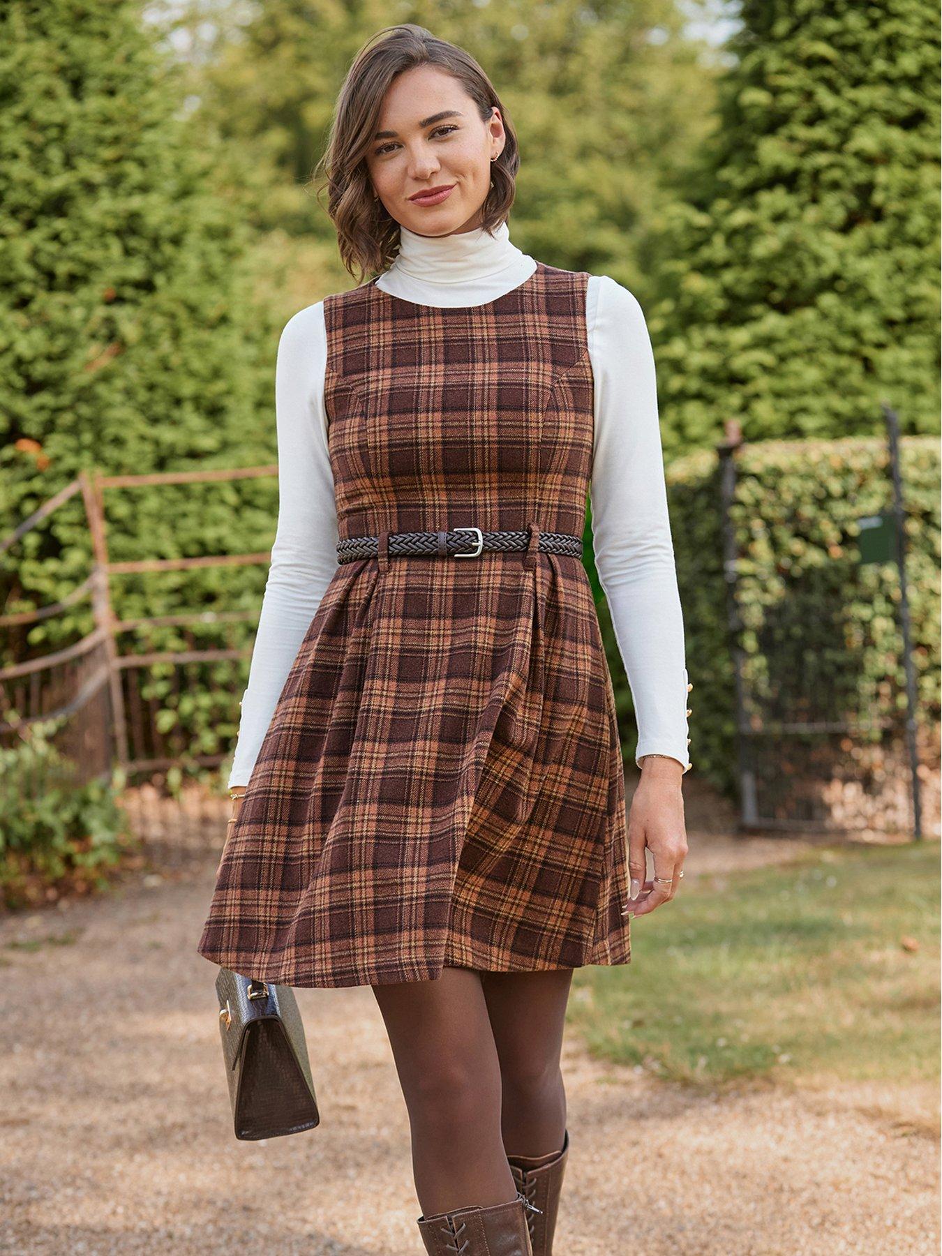 Image 5 of 7 of Joe Browns Heritage Check Belted Mini Dress