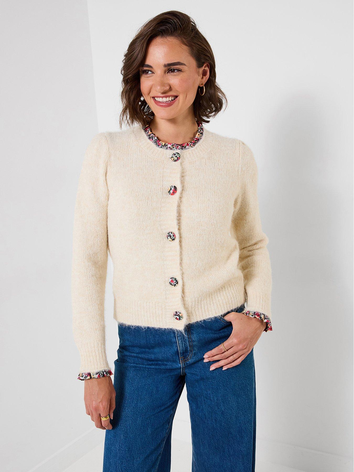 Joe Browns Fancy Floral Trim Cardigan