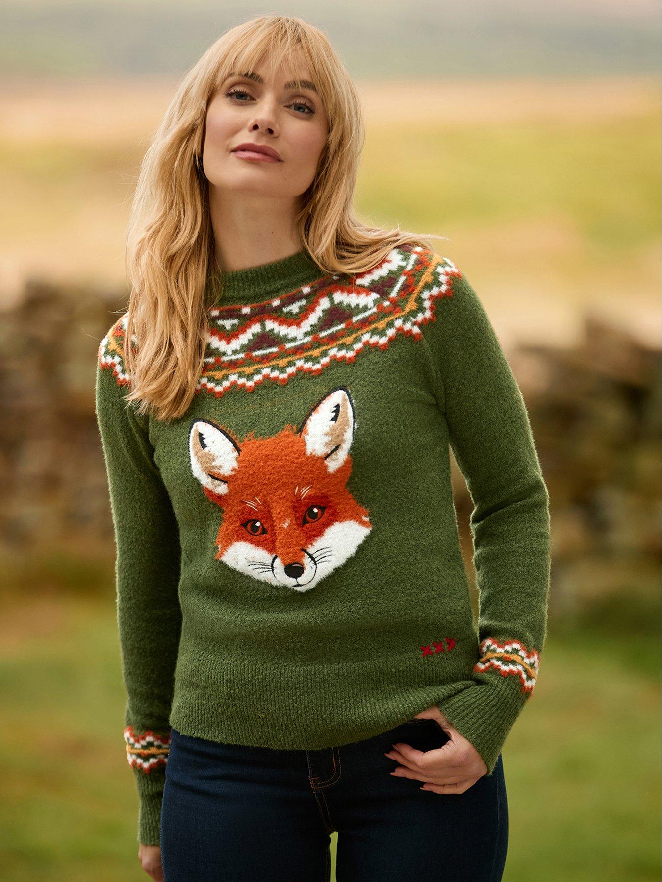 Joe Browns Fantastic Fox Embroidered Jumper