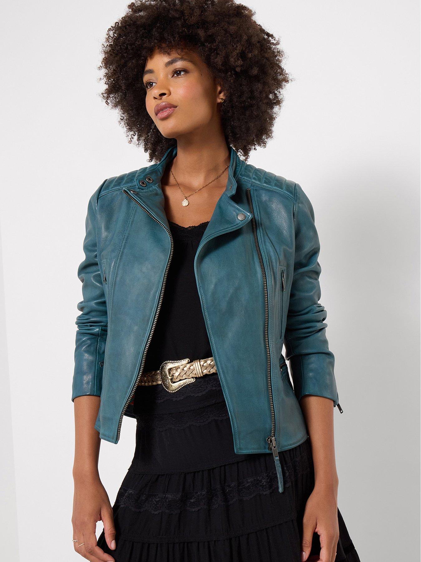 Image 1 of 7 of Joe Browns Elysia Collarless Leather Jacket