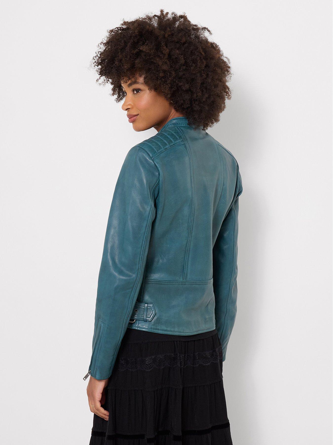 Image 2 of 7 of Joe Browns Elysia Collarless Leather Jacket