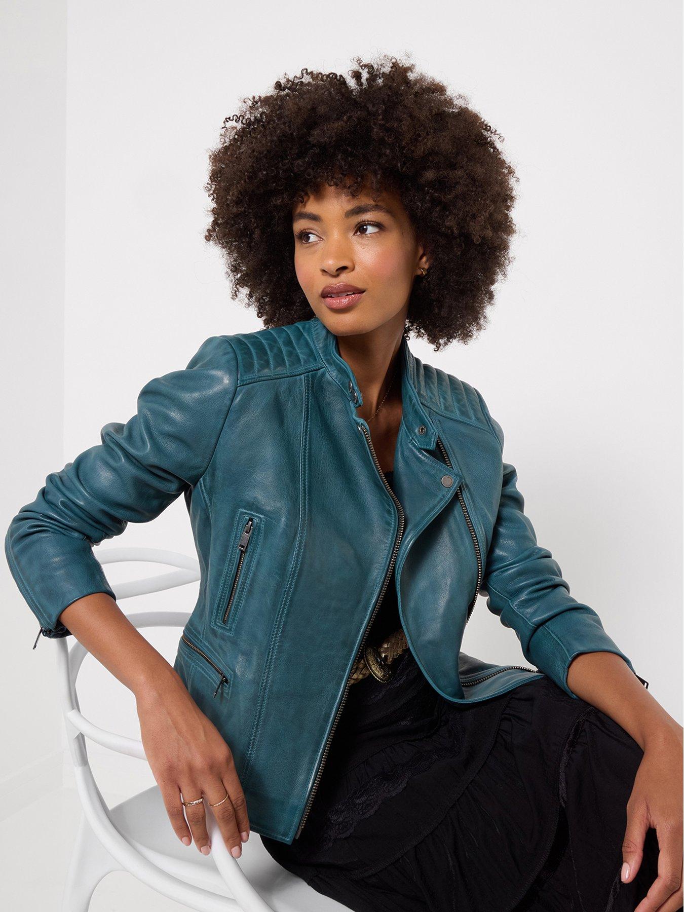 Image 4 of 7 of Joe Browns Elysia Collarless Leather Jacket