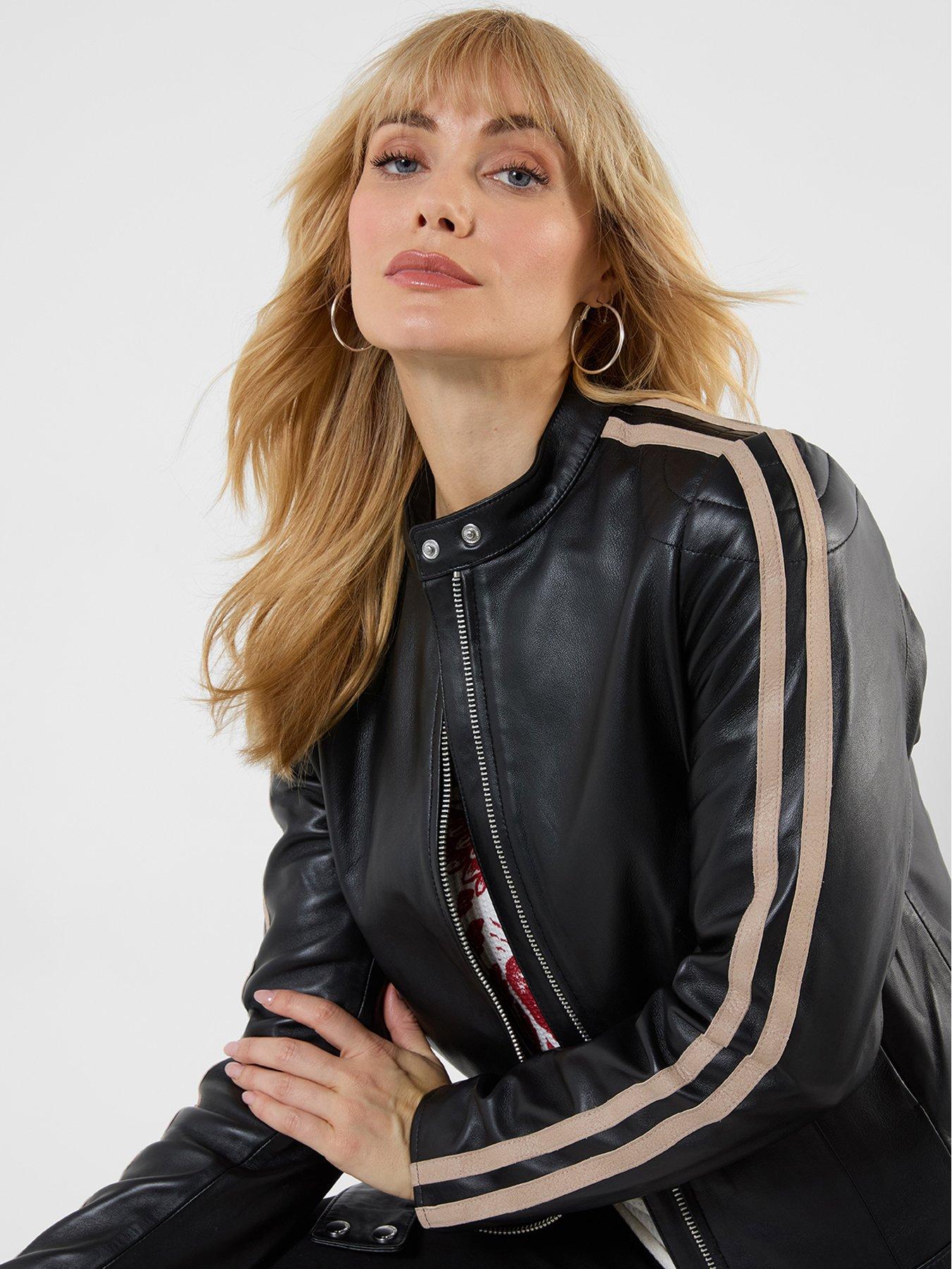 Image 4 of 5 of Joe Browns Iris Side Striped Leather Jacket