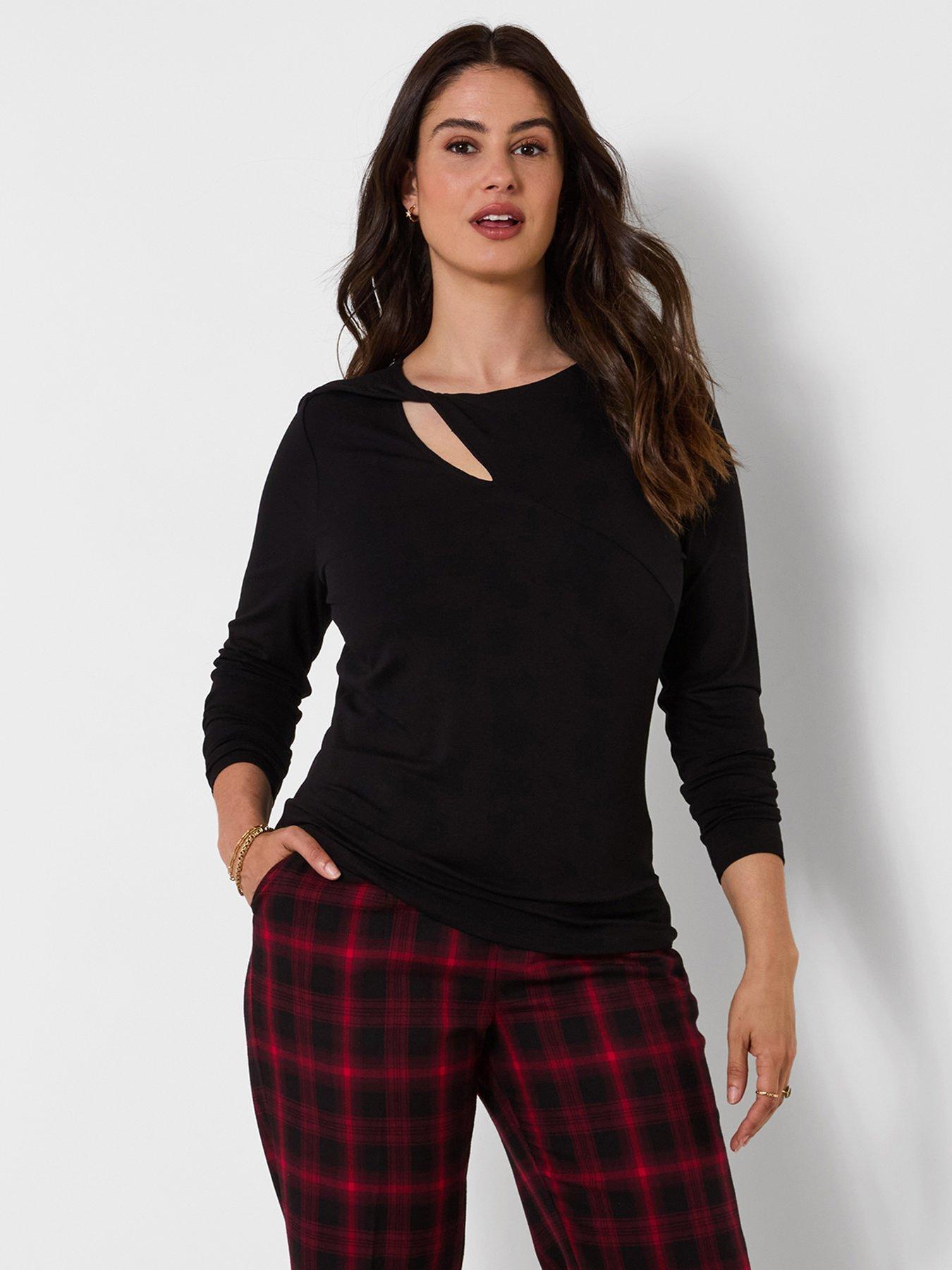 Joe Browns Serena Long Sleeve Jersey Top With Cut Out Detail