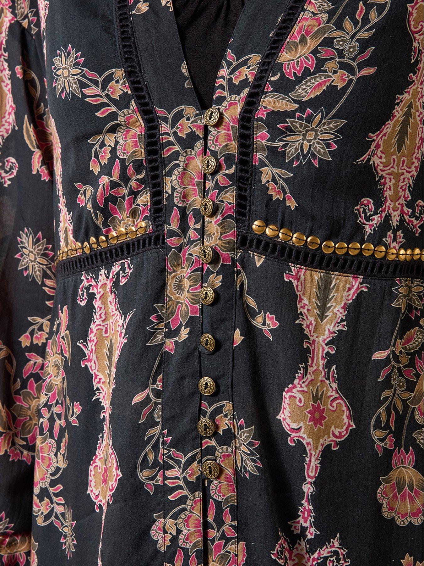 Image 5 of 7 of Joe Browns Henrietta Printed Longline Kimono With Embellishment Detail