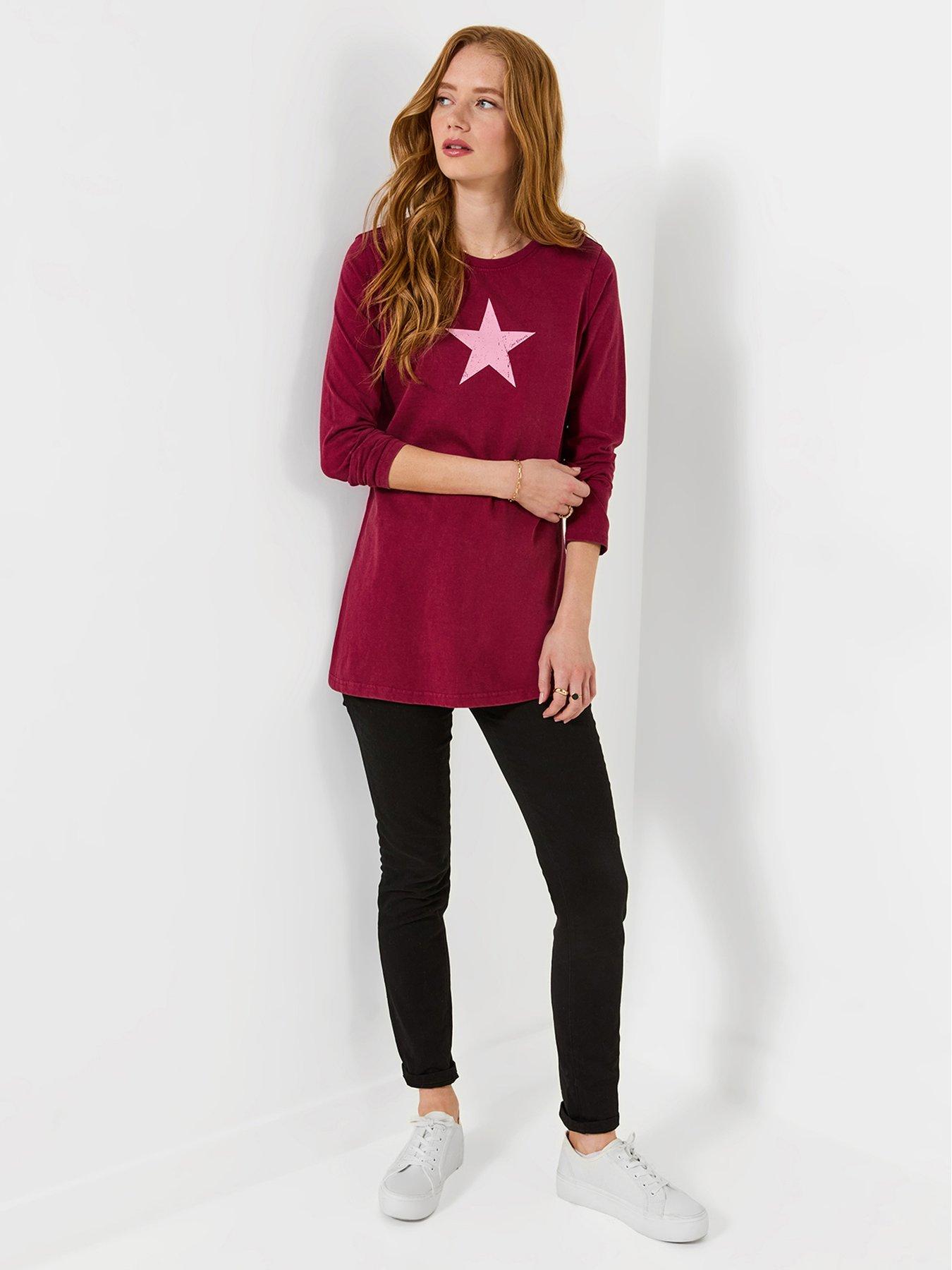 Image 1 of 5 of Joe Browns Star Graphic Acid Wash Tunic Top