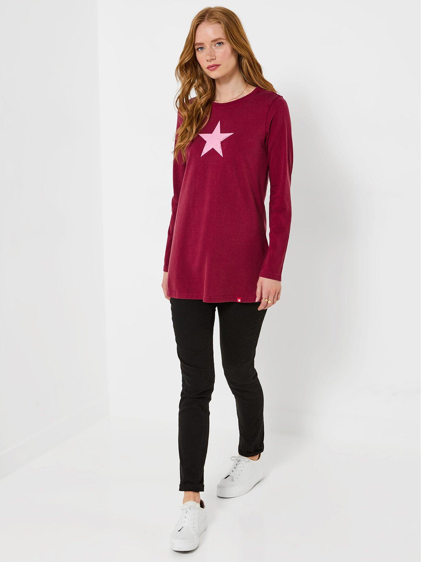 Image 3 of 5 of Joe Browns Star Graphic Acid Wash Tunic Top