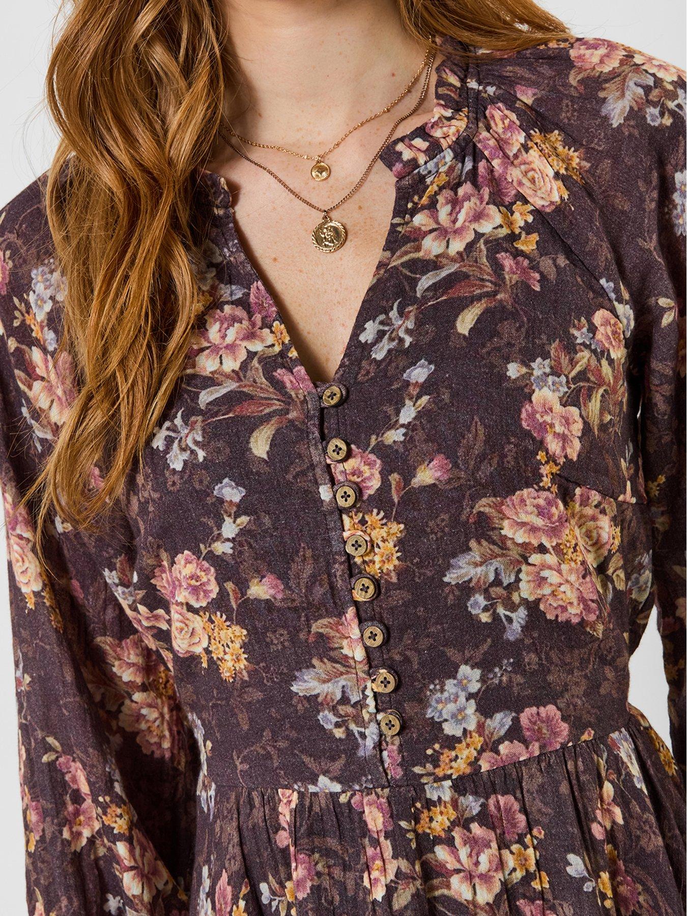 Image 4 of 5 of Joe Browns Antique Florals Dippy Hem Midi Dress