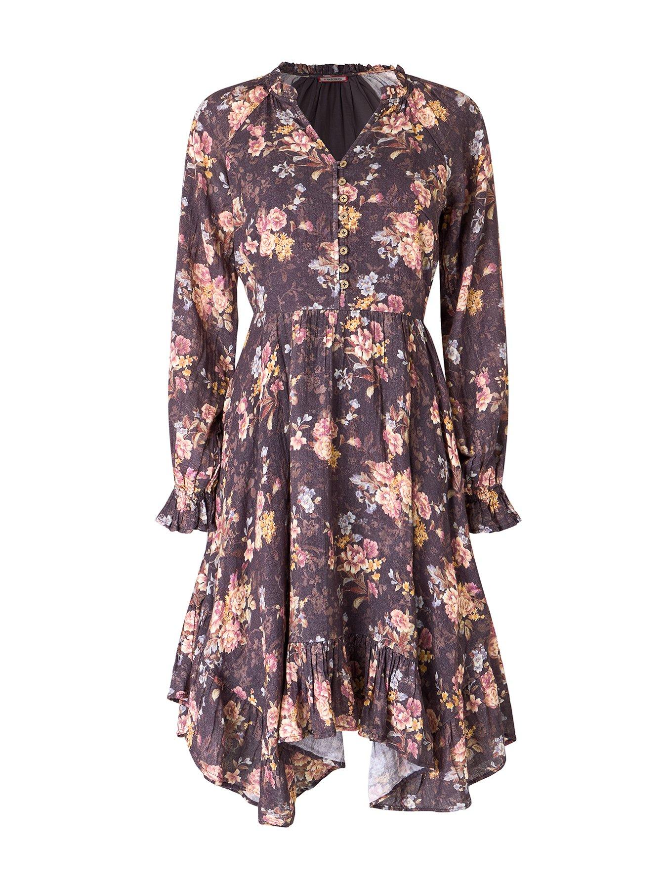 Image 5 of 5 of Joe Browns Antique Florals Dippy Hem Midi Dress