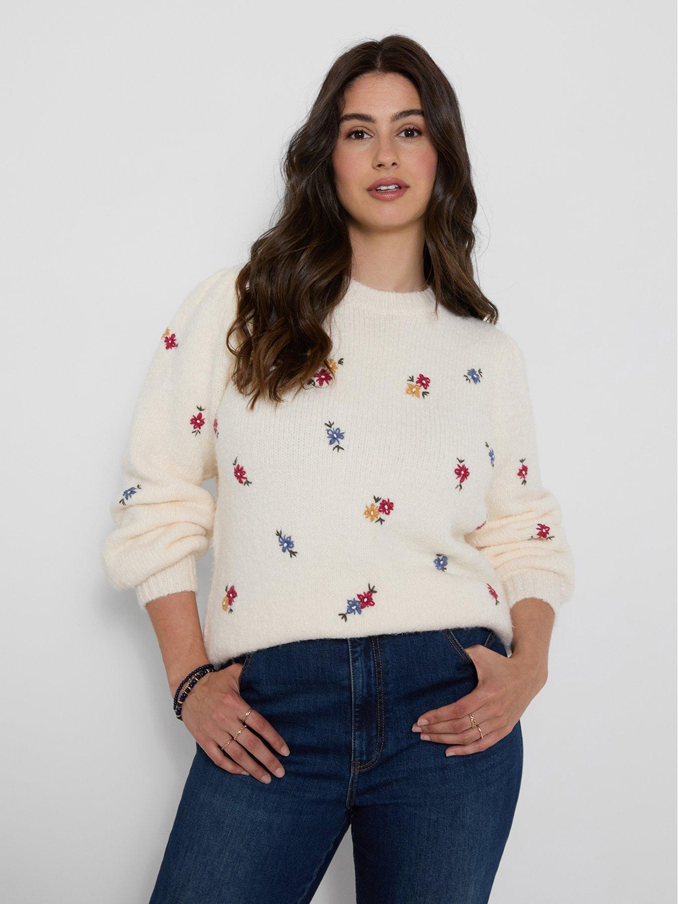 Joe Browns Ditsy Floral Embroidered Jumper