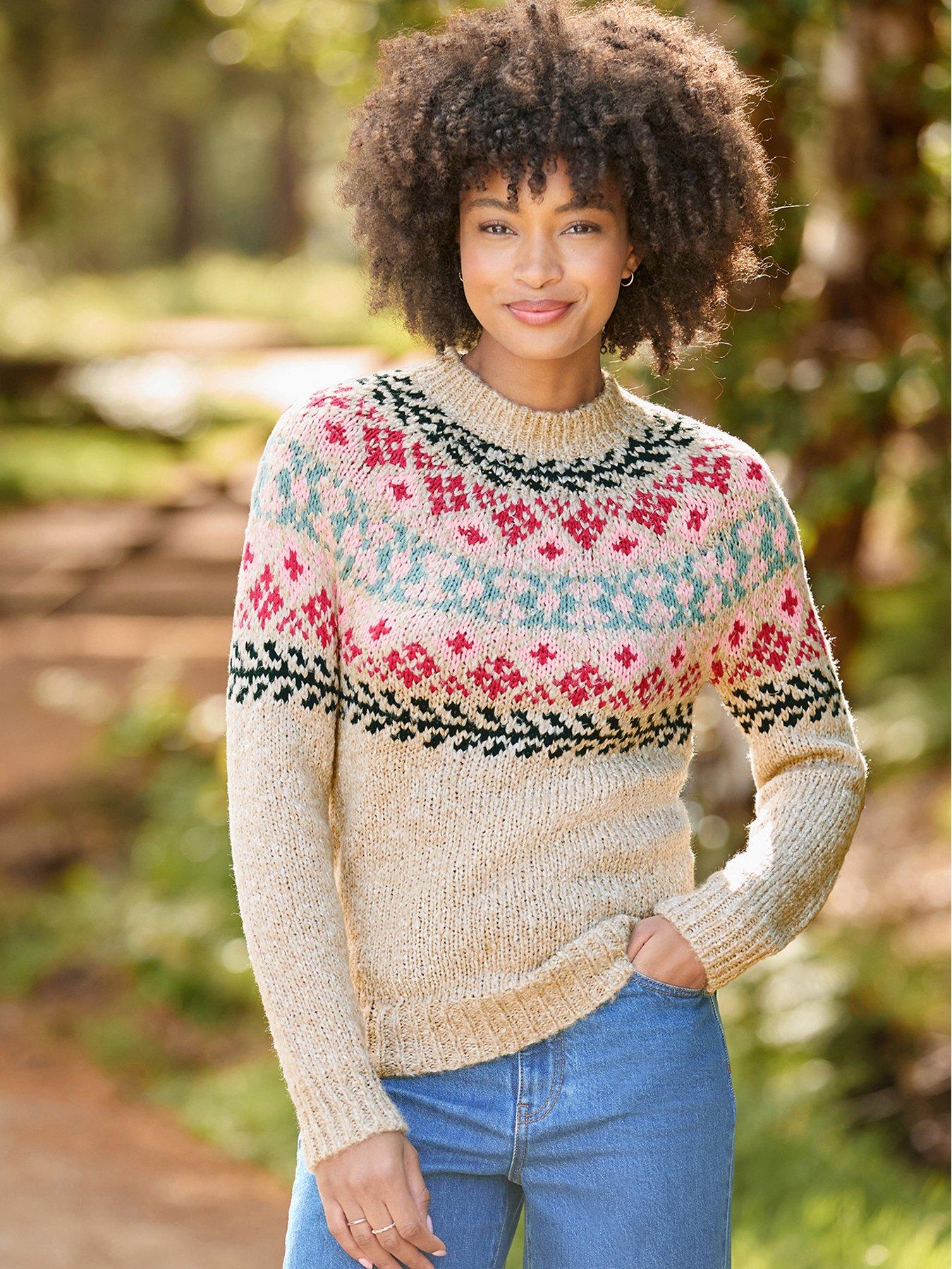 Joe Browns Trinnie Floral Fairisle Jumper