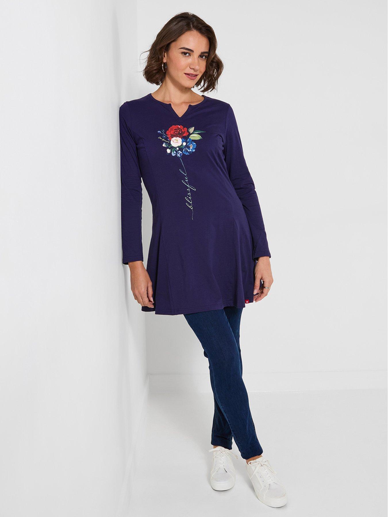 Image 3 of 5 of Joe Browns Blissful Stem Flower Graphic Tunic Top