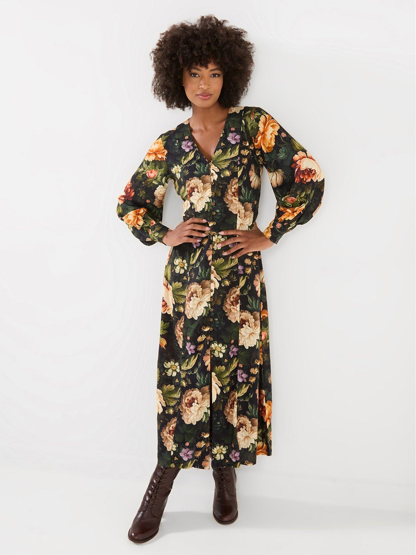 Joe Browns Dramatic Florals Button Through Maxi Dress