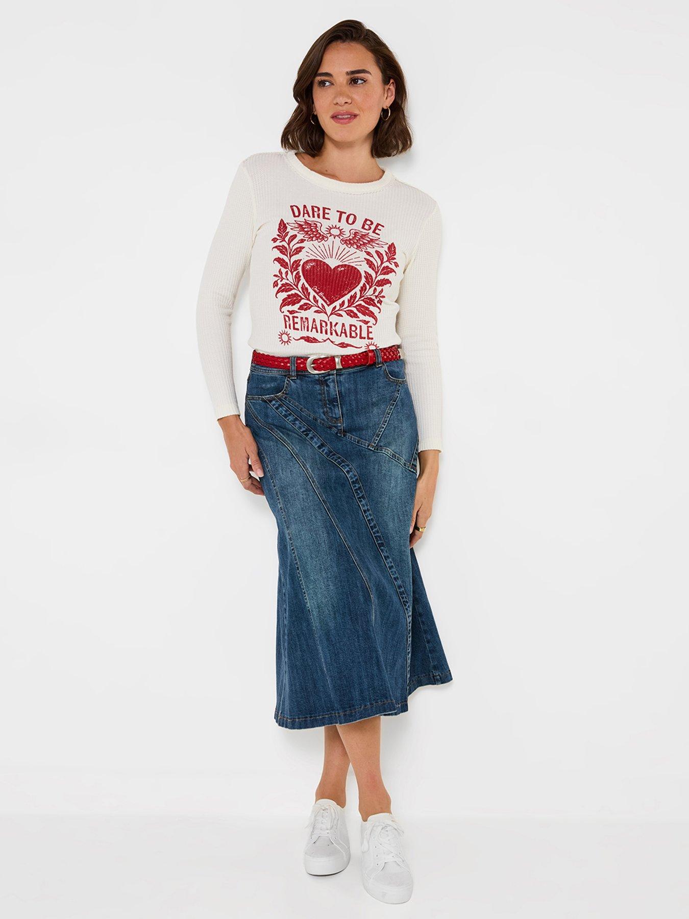Image 3 of 6 of Joe Browns Denim 90s Midi Skirt