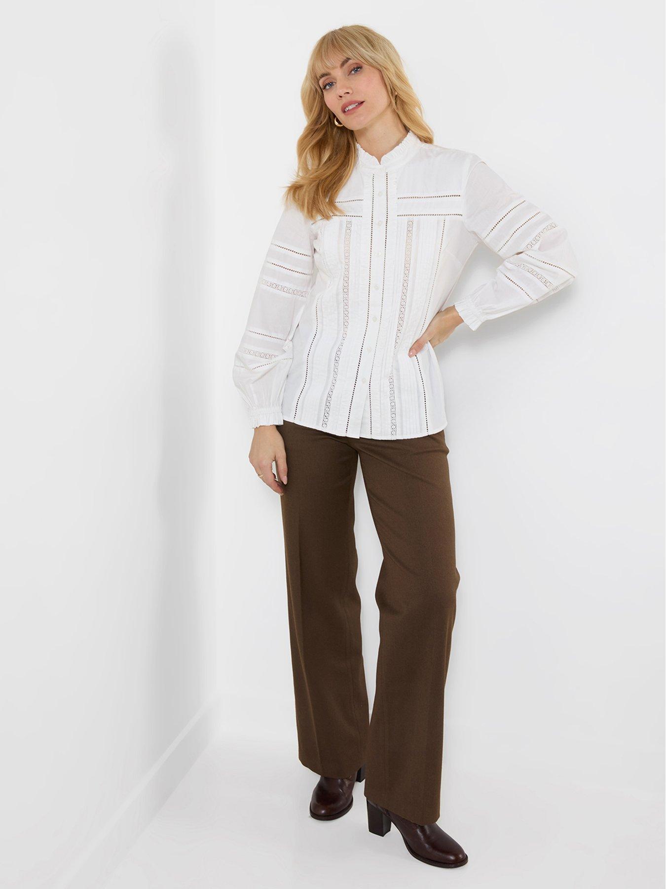 Image 3 of 5 of Joe Browns Florence Frill Collared Blouse With Balloon Sleeve