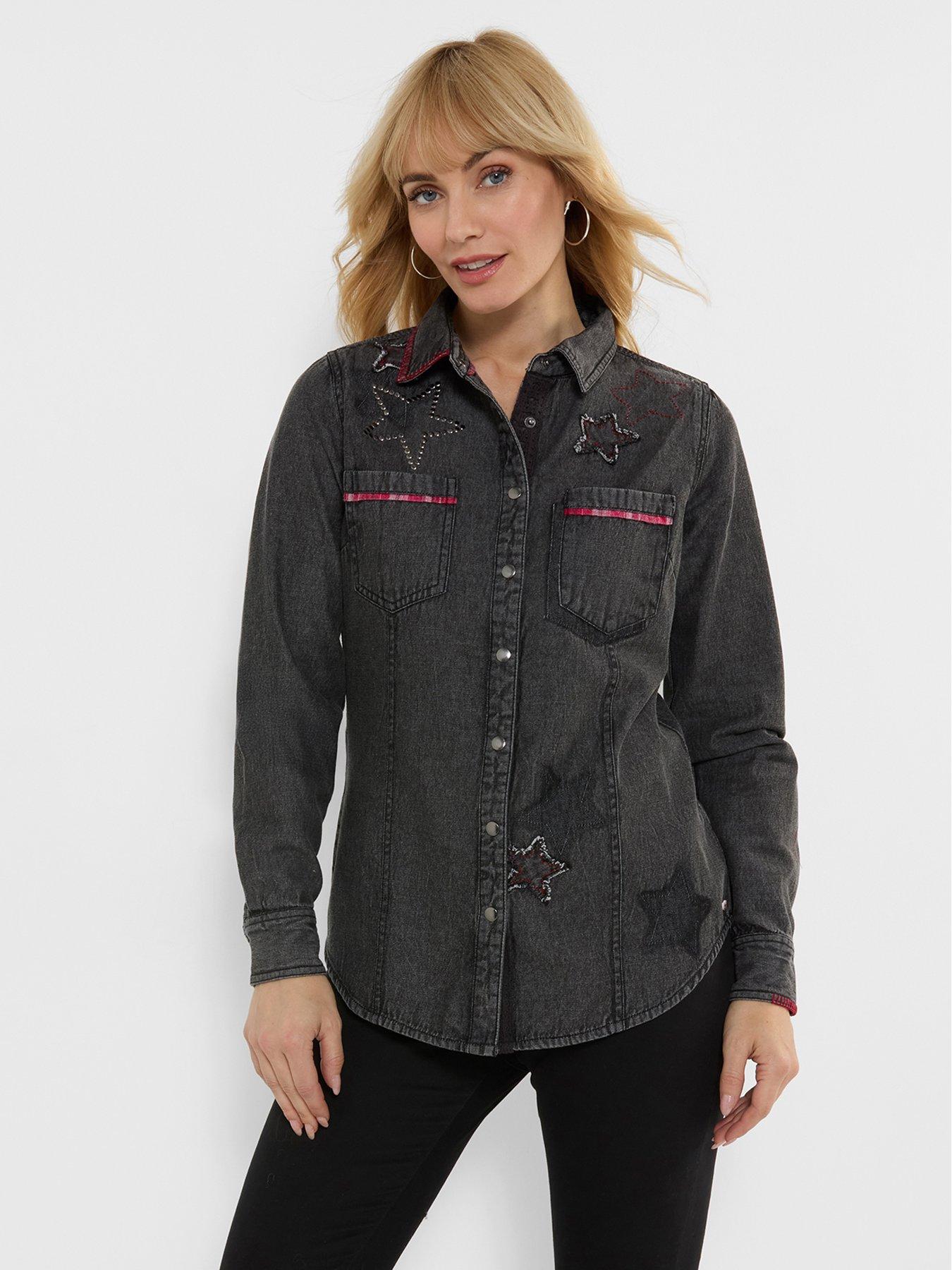 Image 1 of 6 of Joe Browns Roxy Denim Shirt With Embroidered Star Detailing