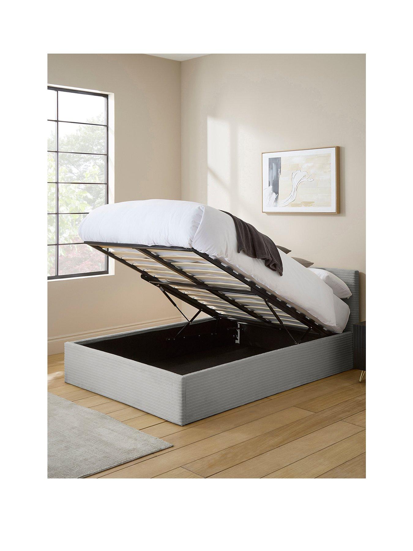 Image 2 of 7 of GFW Elo Corduroy Bed with Sleepycastle Mattress Options (Buy &amp; SAVE!) -&nbsp;Grey