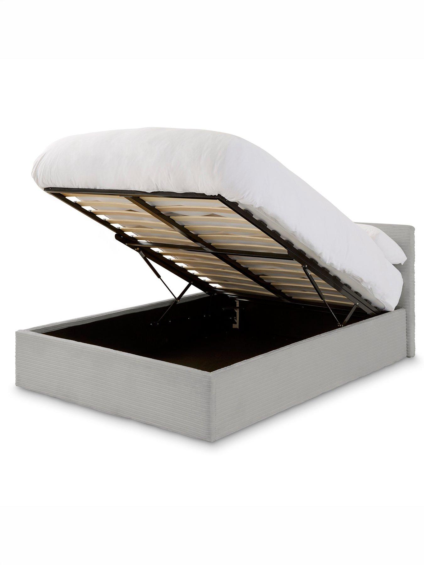 Image 4 of 7 of GFW Elo Corduroy Bed with Sleepycastle Mattress Options (Buy &amp; SAVE!) -&nbsp;Grey