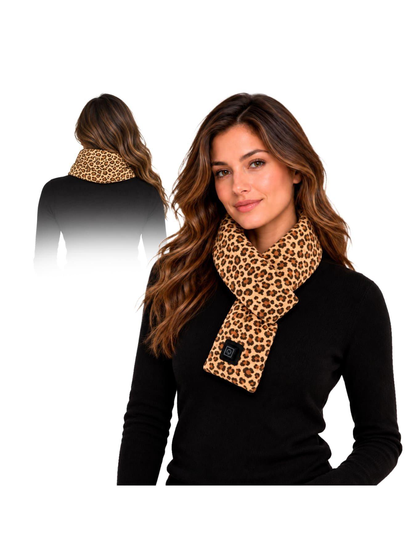 Image 3 of 7 of Carmen Heated Neck Scarf Leopard