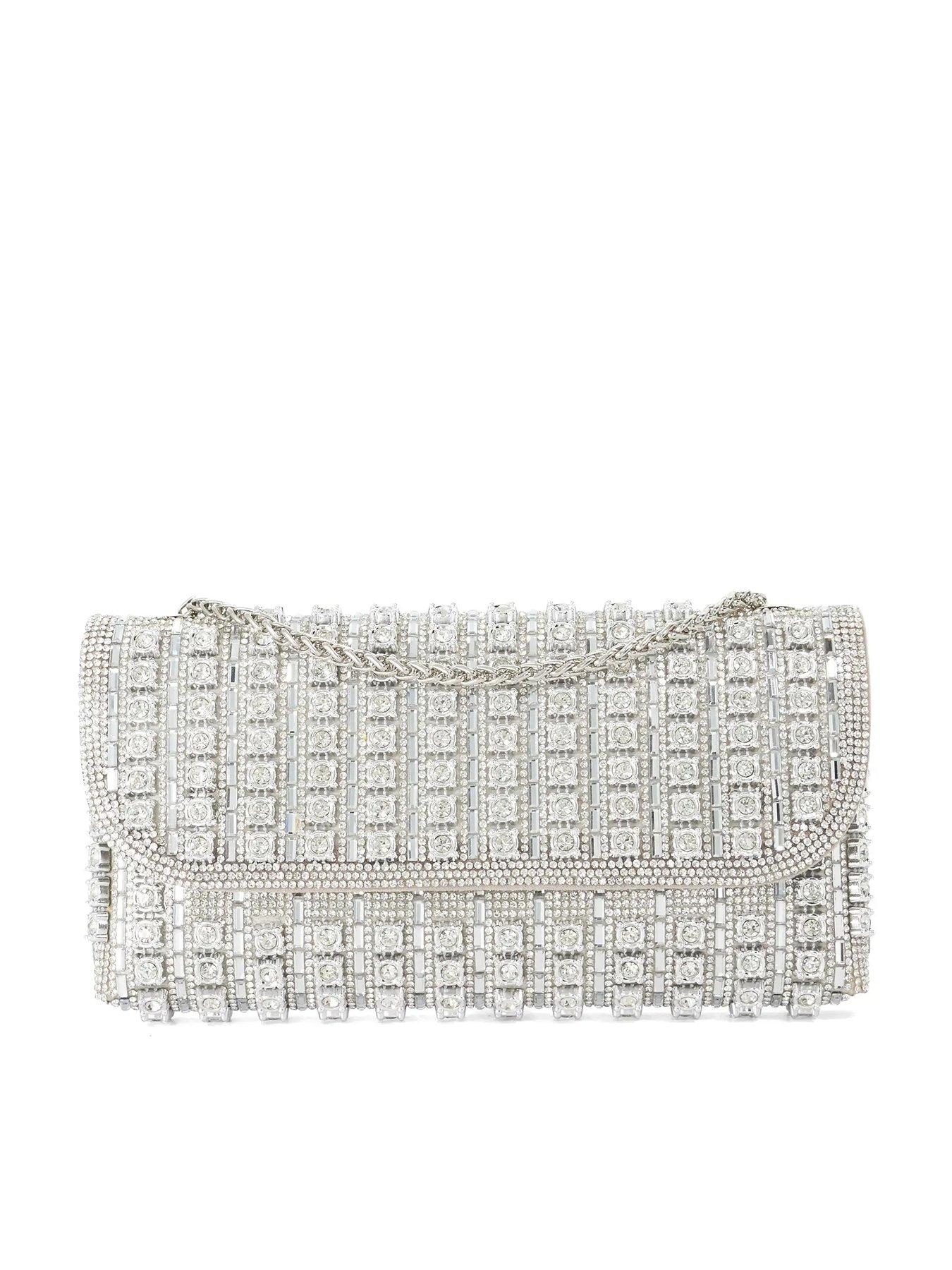 Dune London Elabourate Envelope Shoulder Bag - Silver