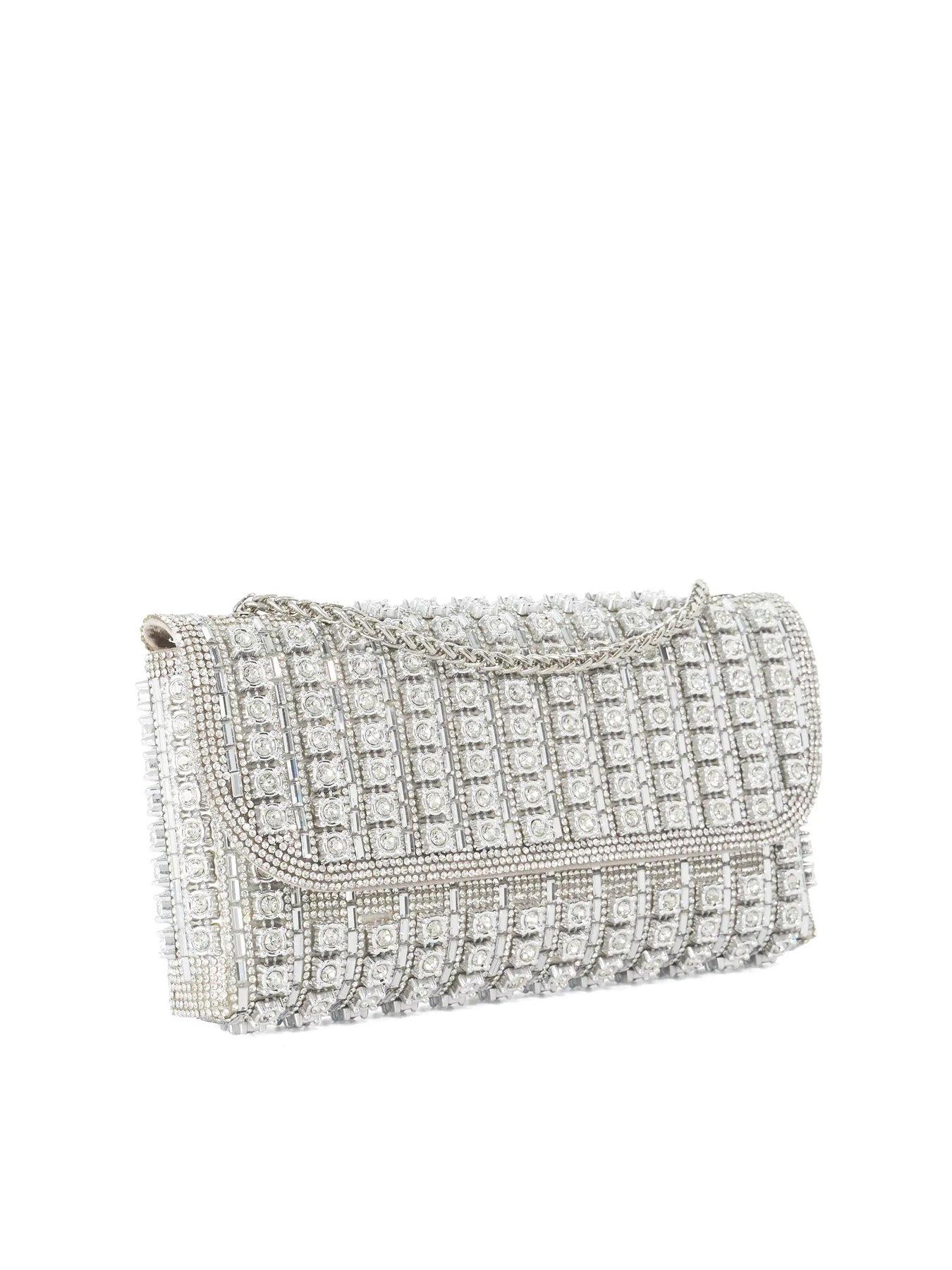 Image 4 of 5 of Dune London Elabourate Envelope Shoulder Bag - Silver