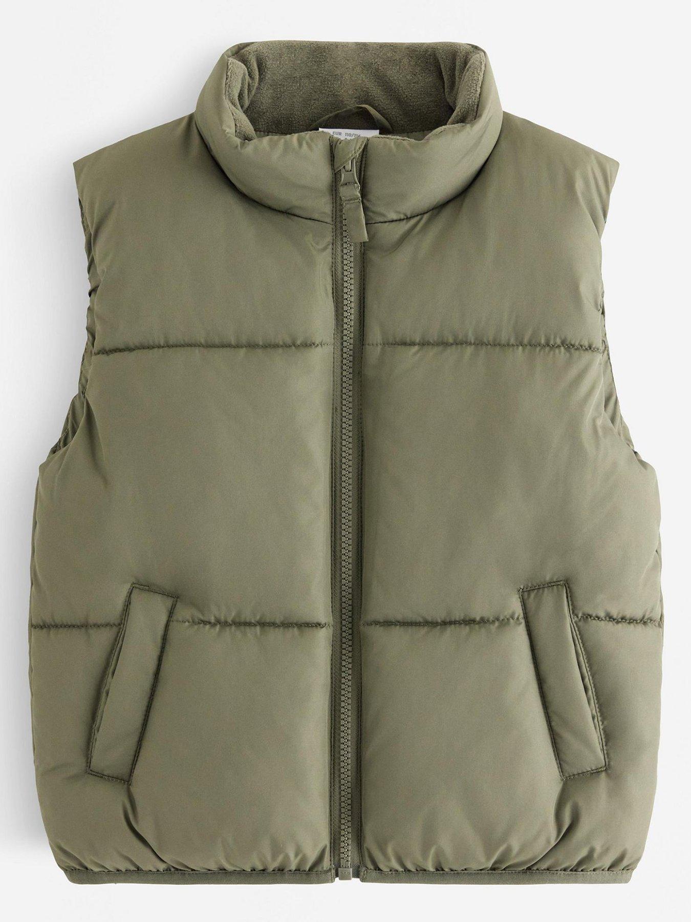Image 2 of 4 of Lindex Boys Padded Zip Pocket Gilet - Khaki