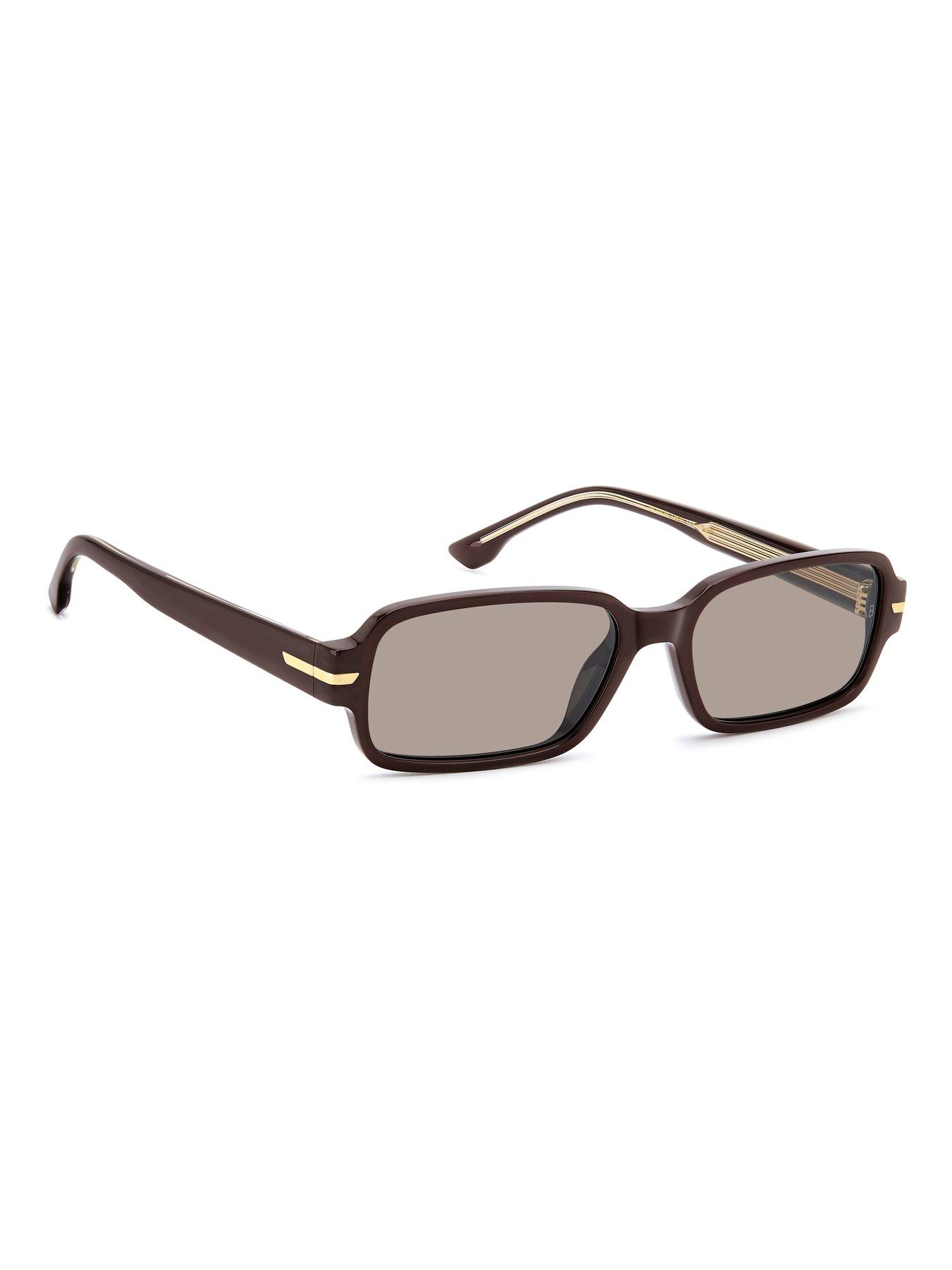 Image 2 of 5 of VICTORIA BECKHAM Womens Shallow Rectangular Sunglasses - Burgundy