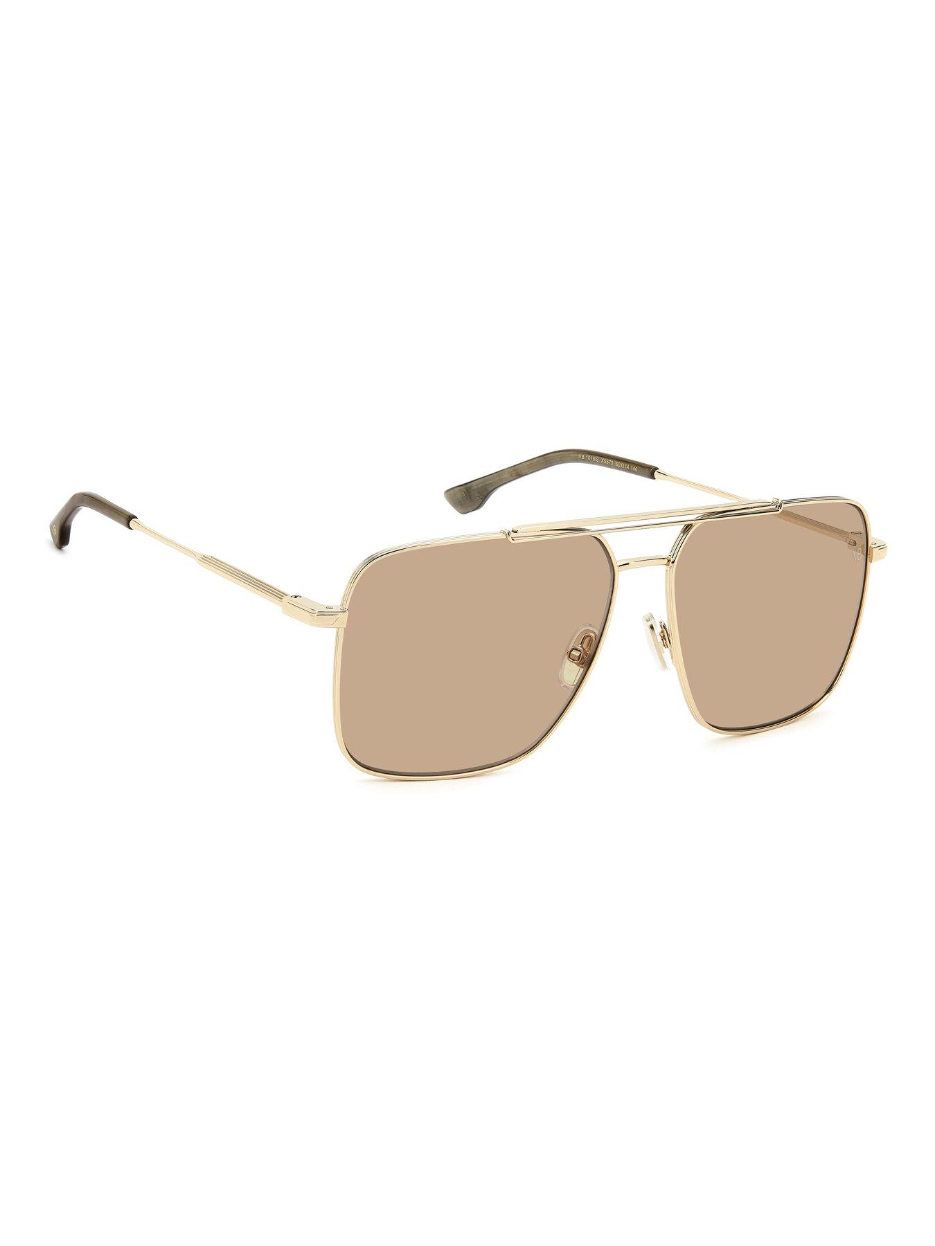 Image 2 of 6 of VICTORIA BECKHAM Womens Oversized Rectangular Sunglasses - Gold