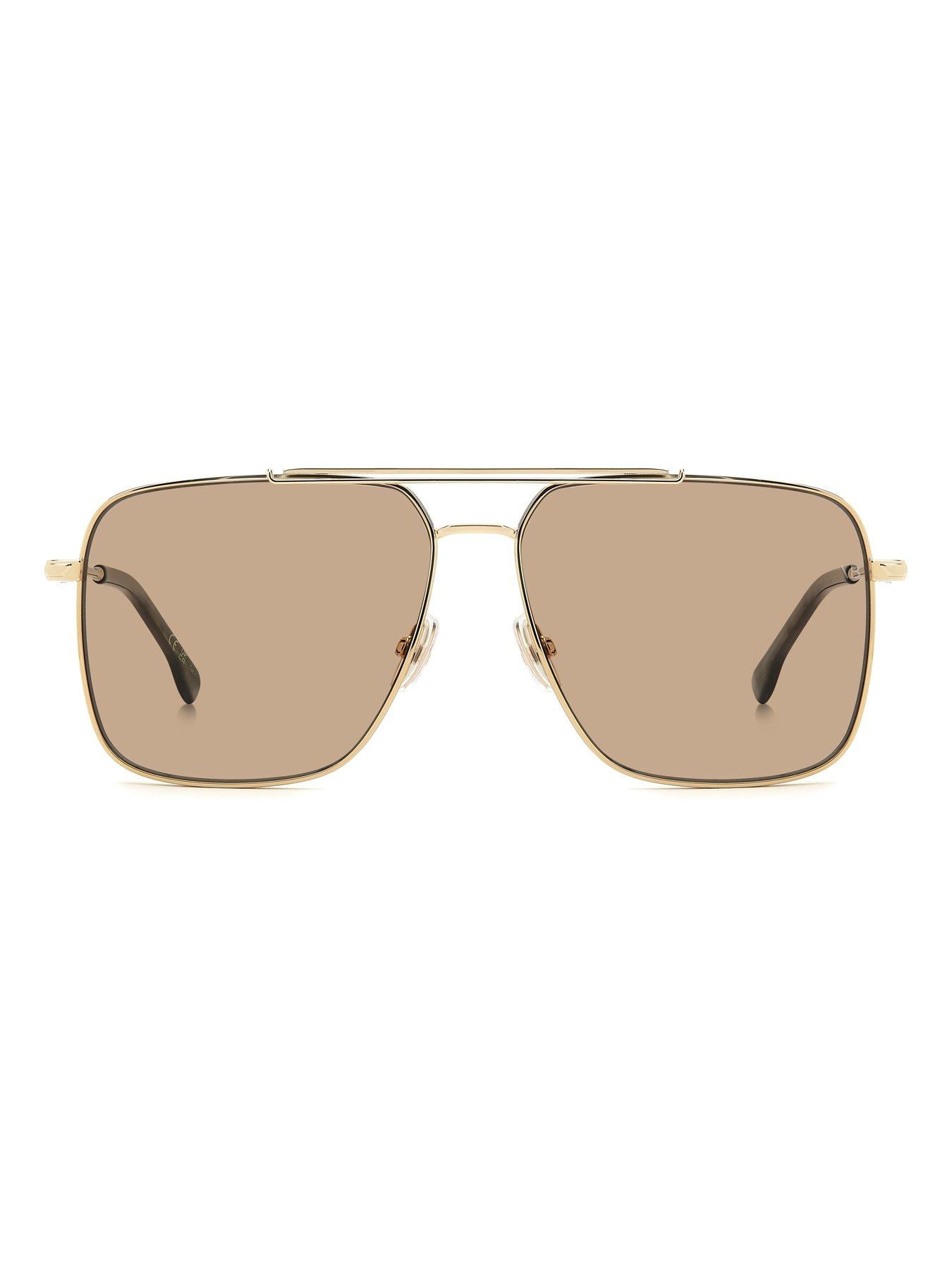 Image 3 of 6 of VICTORIA BECKHAM Womens Oversized Rectangular Sunglasses - Gold