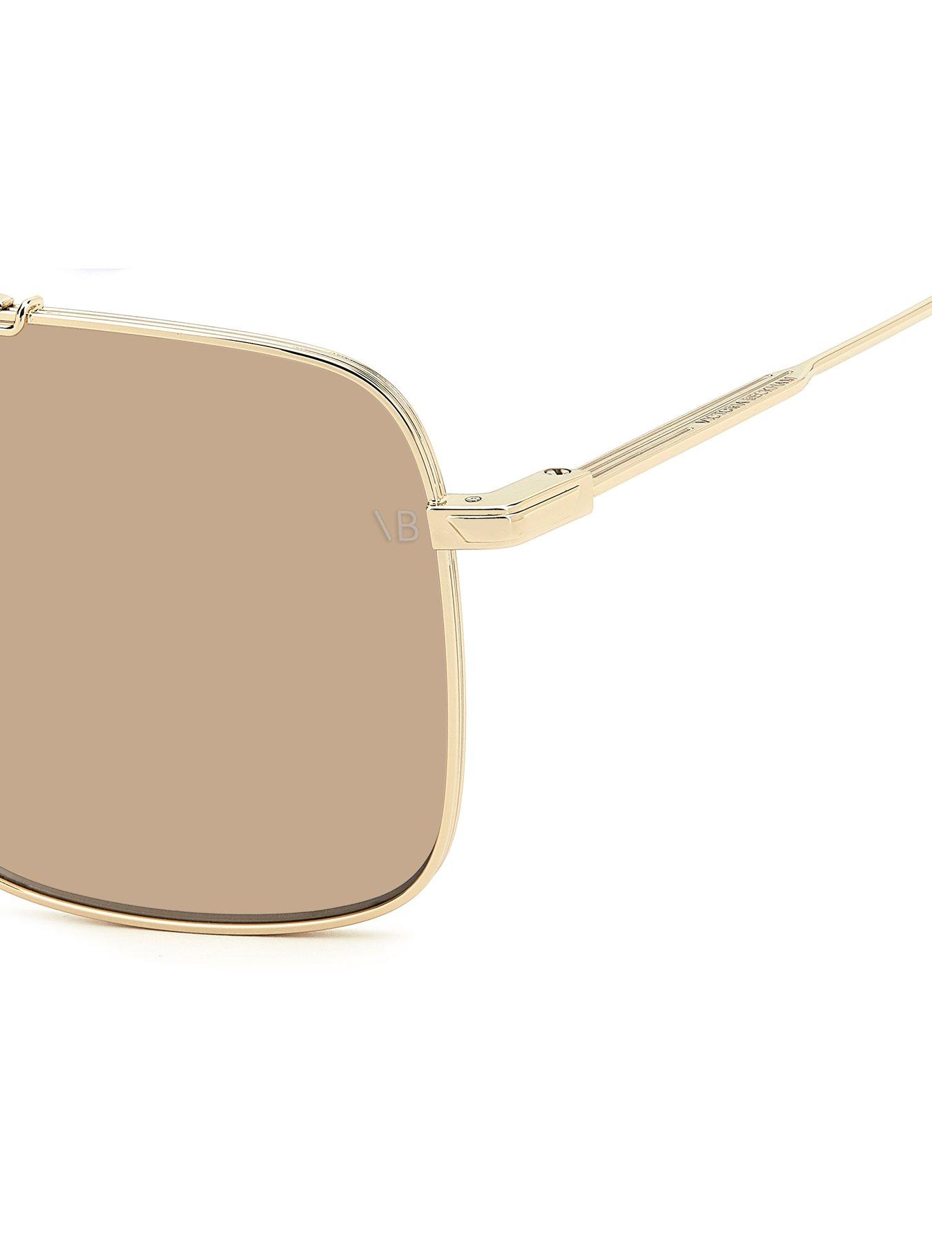 Image 6 of 6 of VICTORIA BECKHAM Womens Oversized Rectangular Sunglasses - Gold