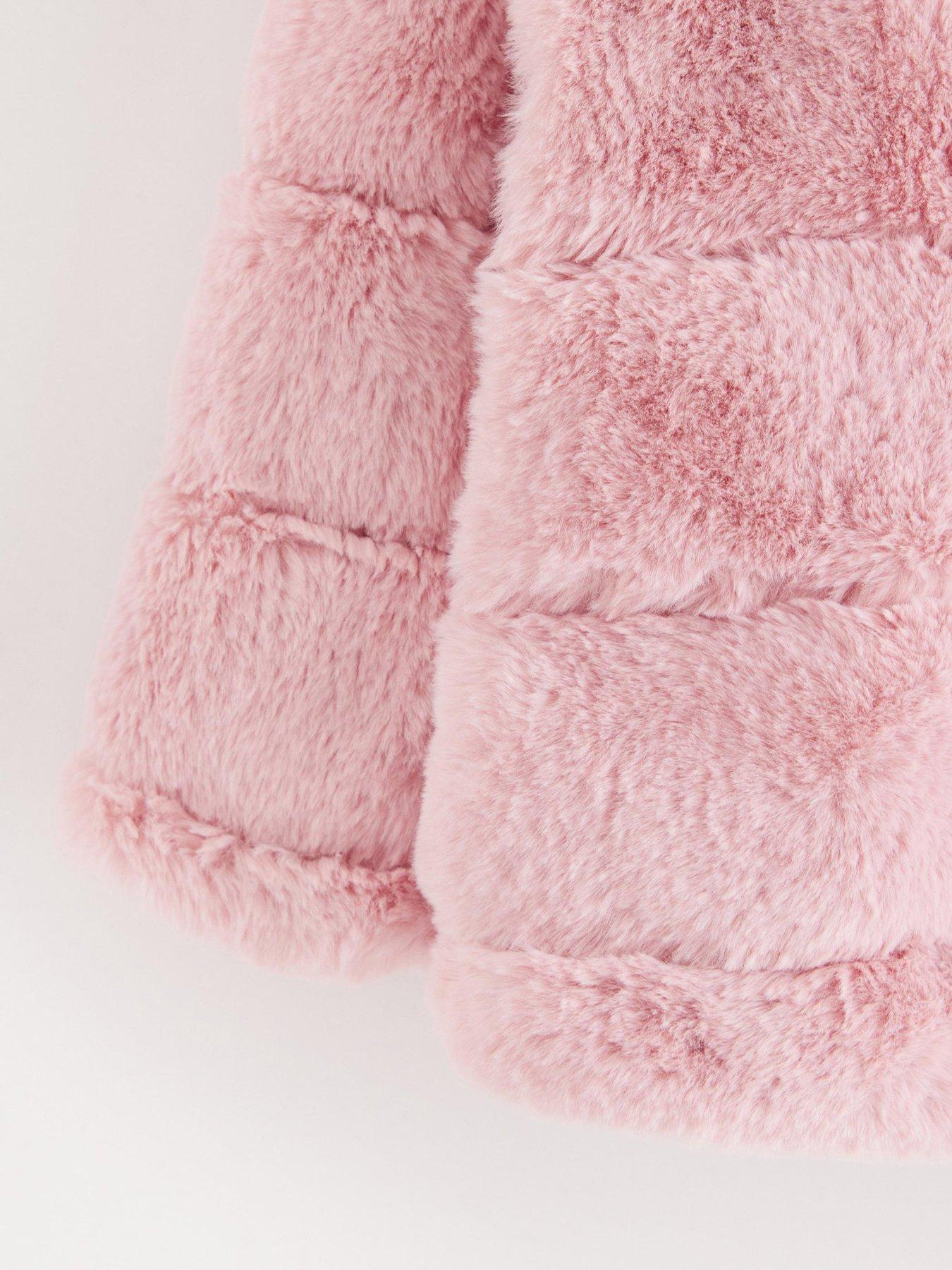 Image 4 of 4 of Lindex Girls Faux Fur Jacket - Pink
