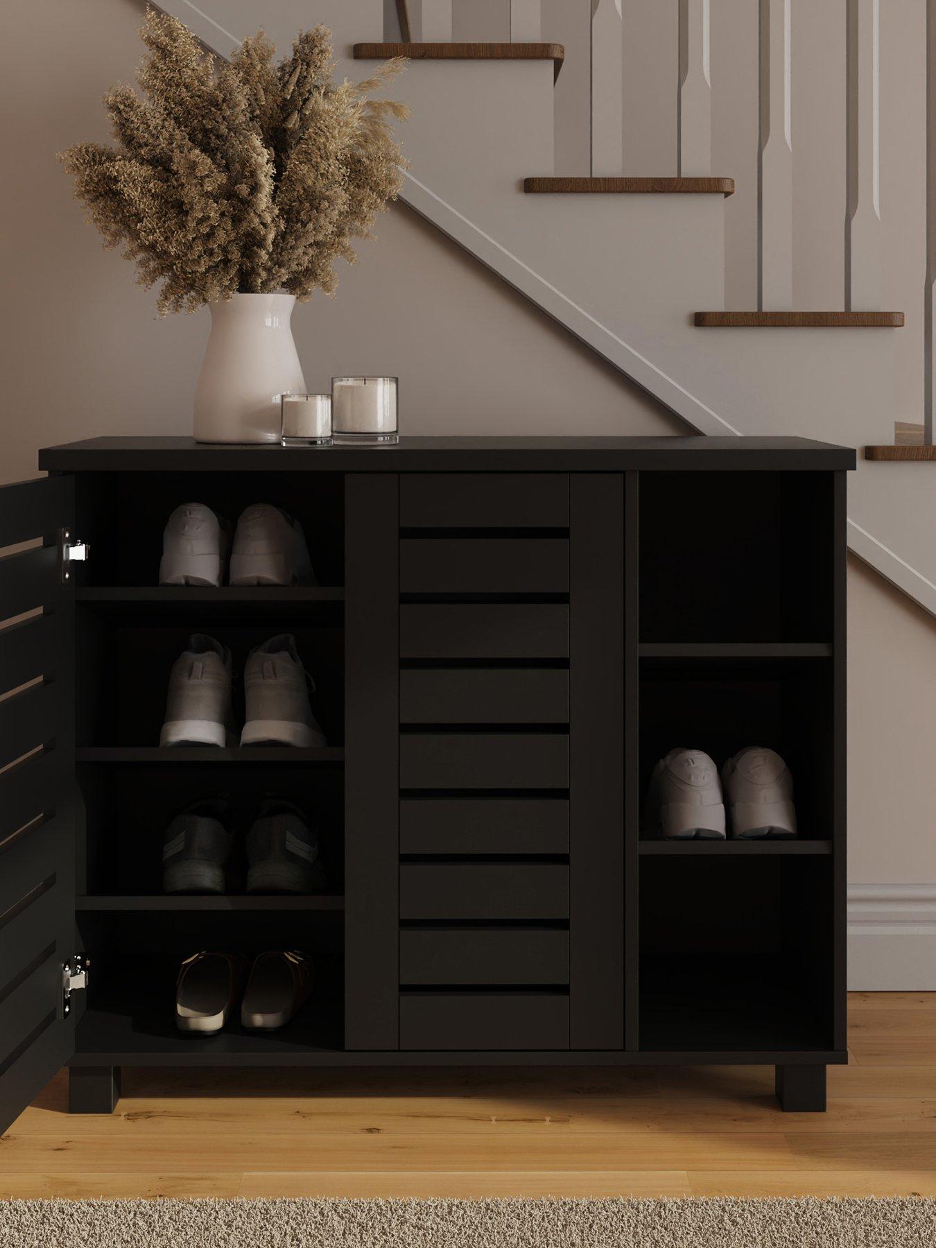 Image 2 of 7 of GFW Bodie Shoe Cabinet Black - FSC&reg; Certified