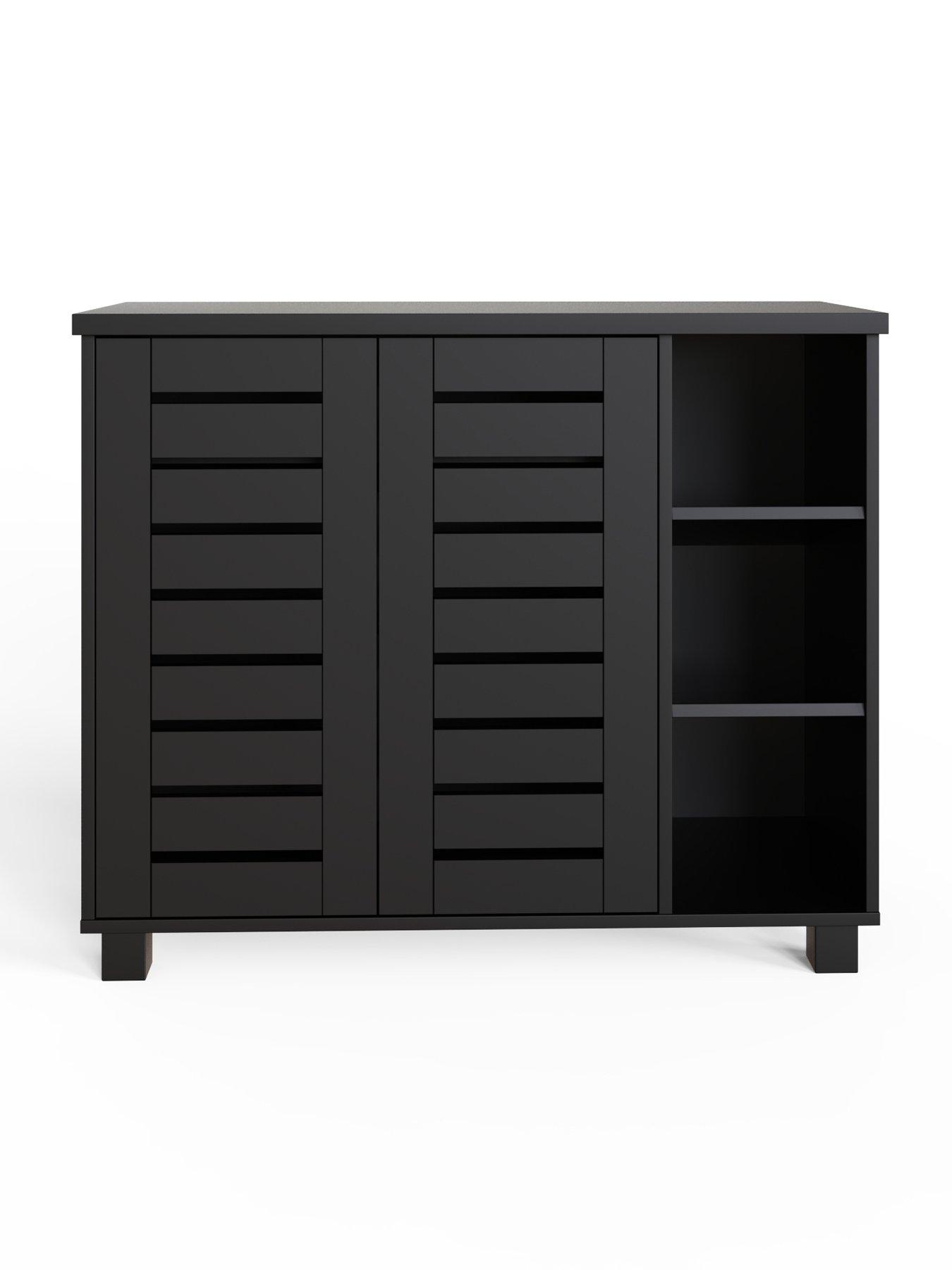 Image 3 of 7 of GFW Bodie Shoe Cabinet Black - FSC&reg; Certified