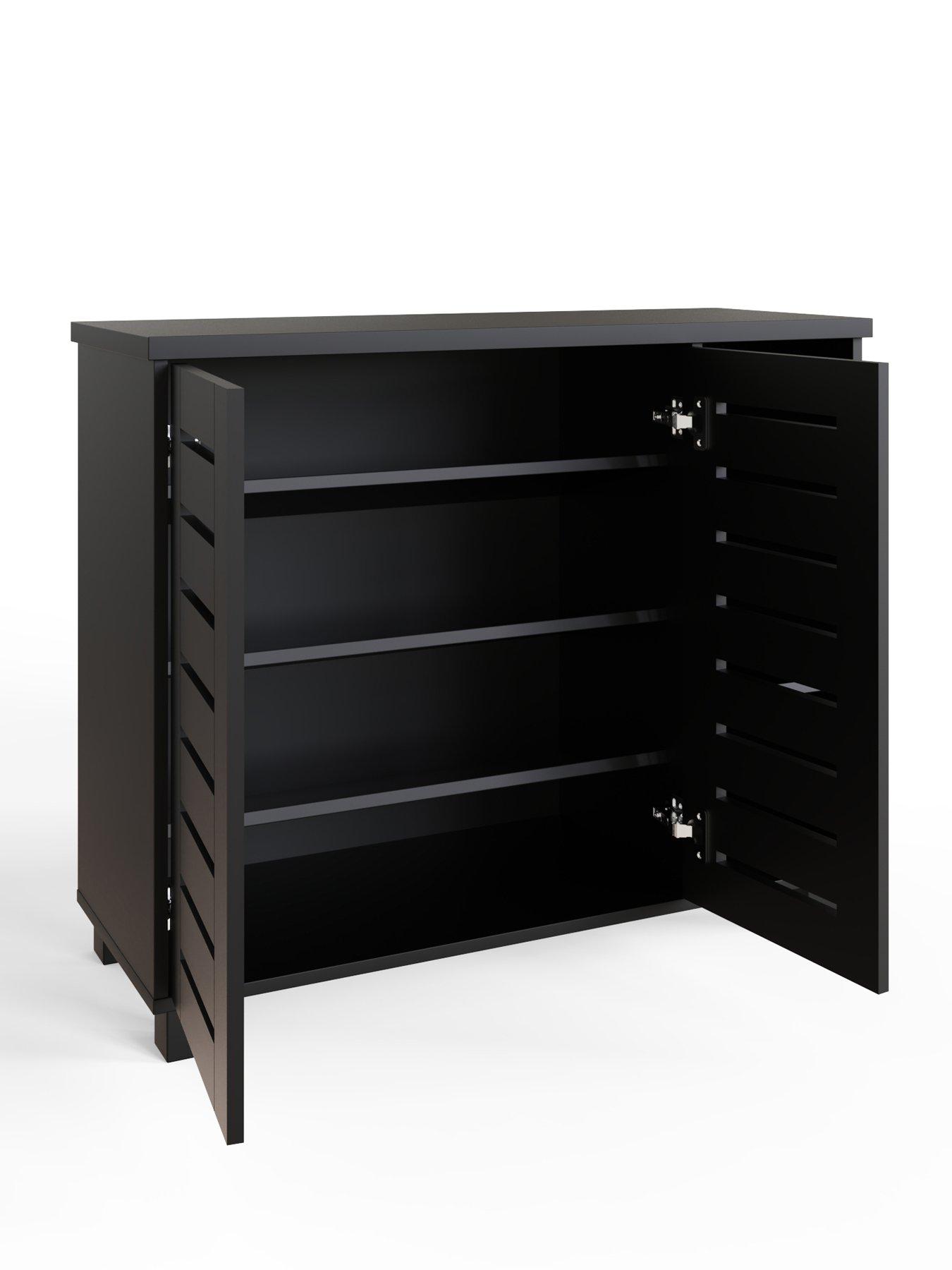 Image 4 of 7 of GFW Bodie Shoe Cabinet Black - FSC&reg; Certified