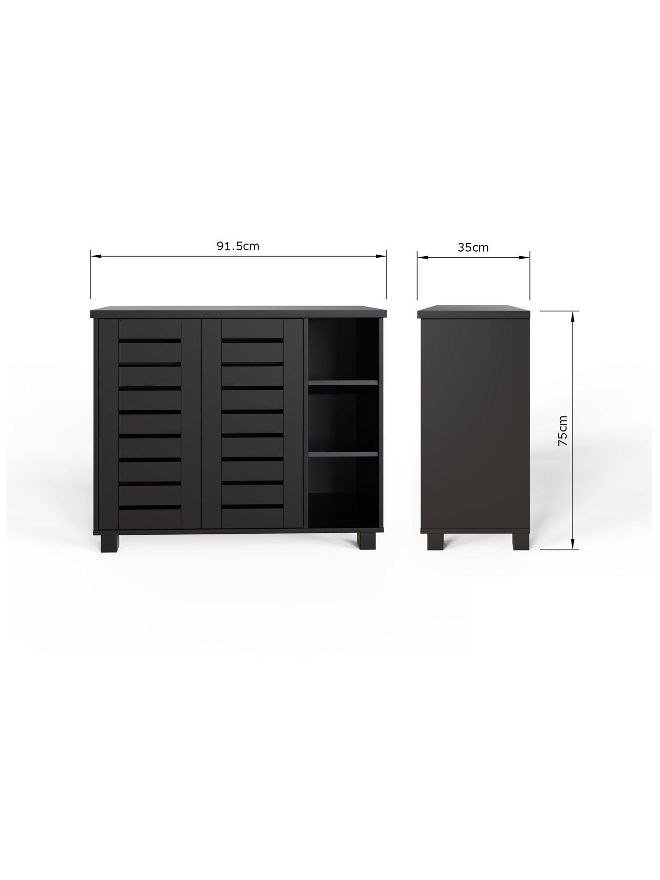 Image 7 of 7 of GFW Bodie Shoe Cabinet Black - FSC&reg; Certified