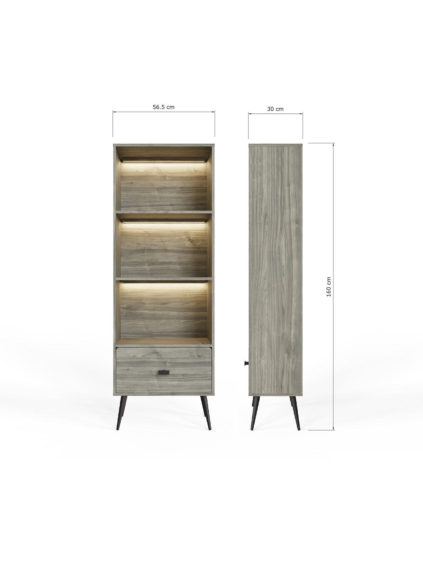 Image 7 of 7 of GFW Amos Wide Display Unit Grey