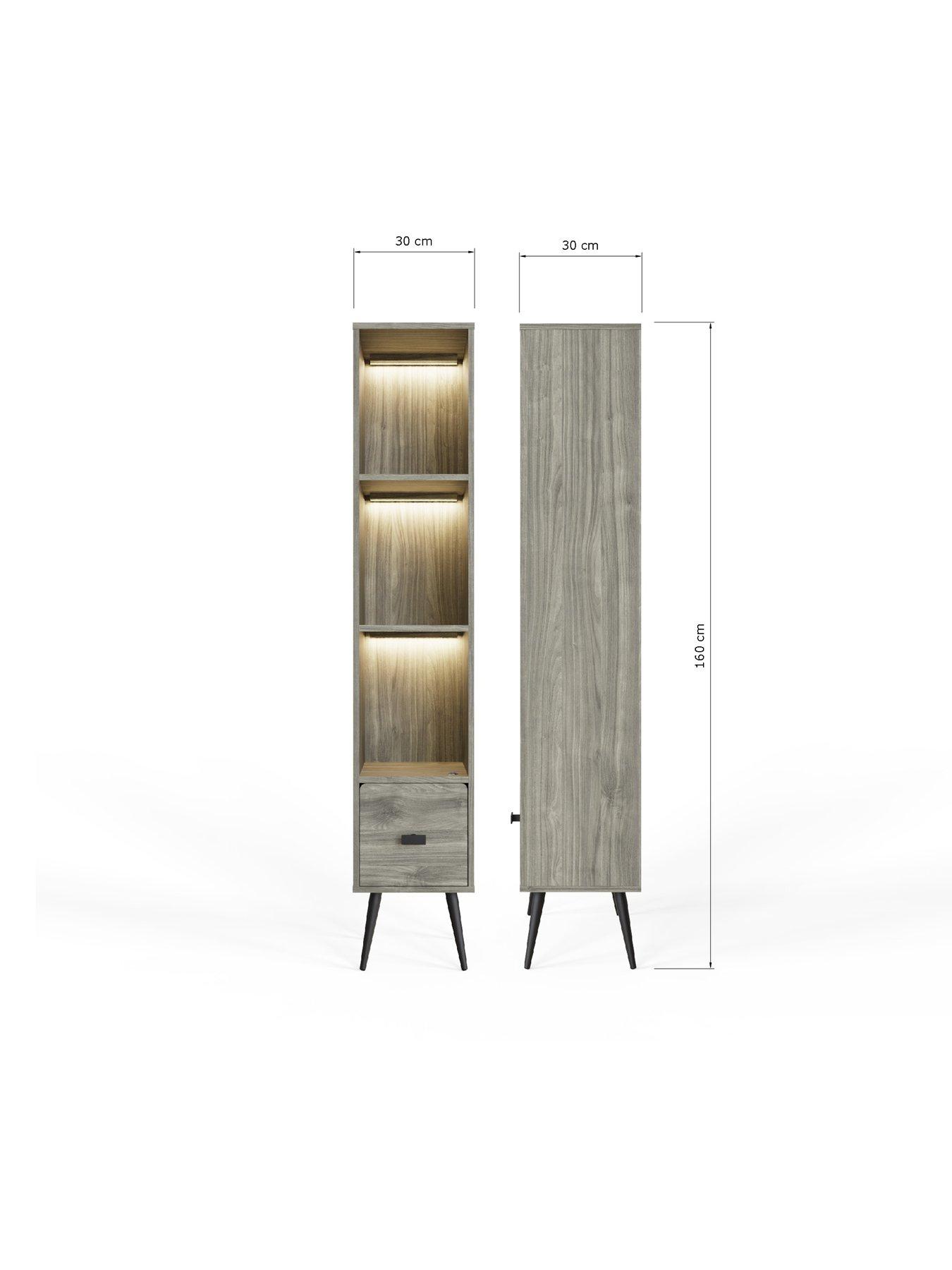 Image 7 of 7 of GFW Amos Narrow Display Unit Grey