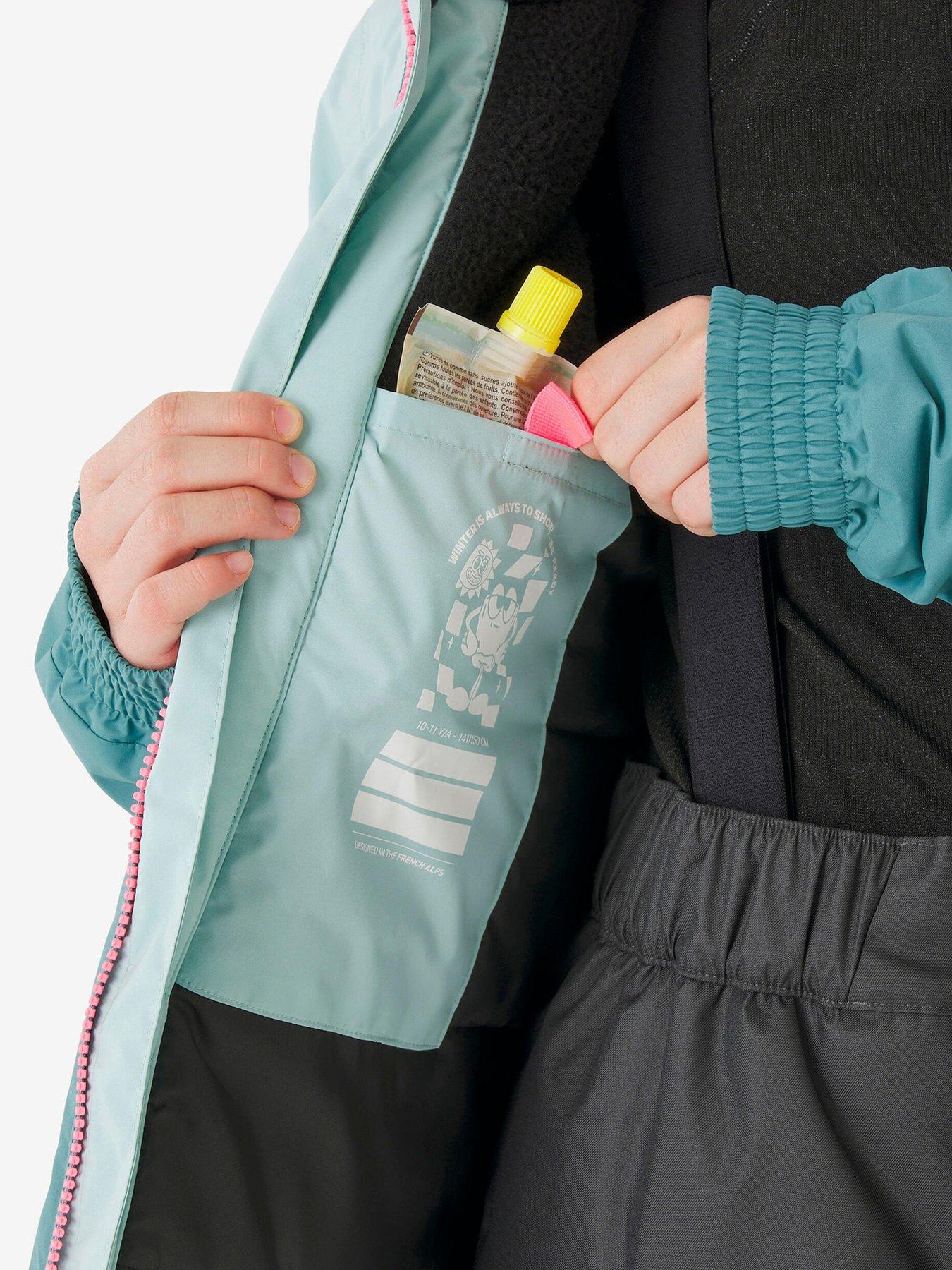 Image 6 of 7 of Decathlon Kids Ski Jacket 100 -turquoise