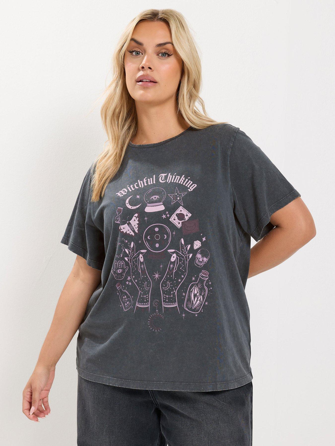 Yours Curve Placement Print T-shirt