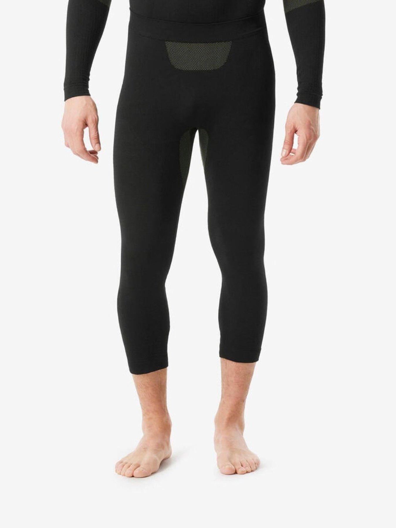 Image 4 of 5 of Decathlon Mens SKI 500 Soft Seamless Base Layer Bottoms - Black