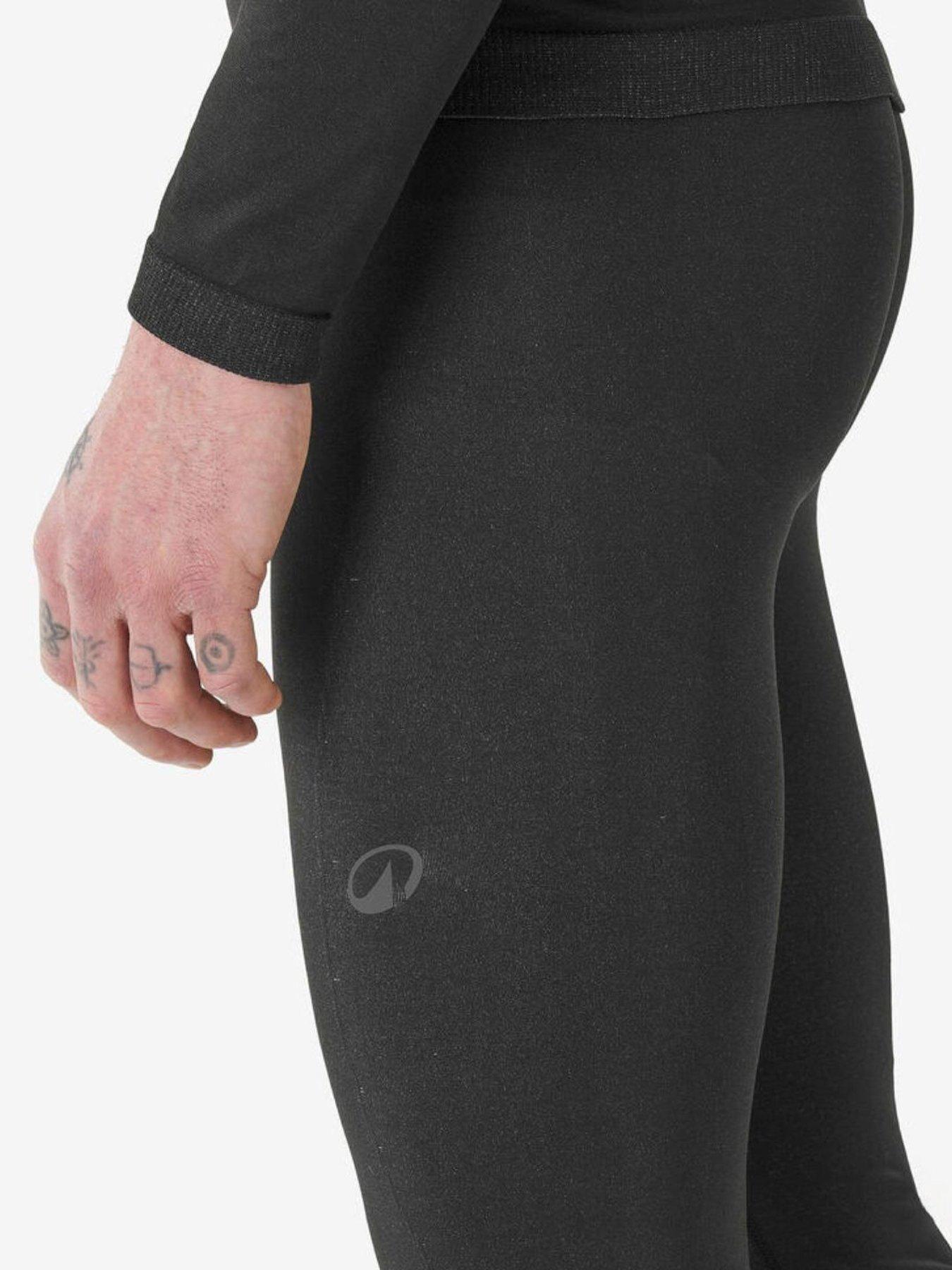 Image 4 of 6 of Decathlon Mens Base Layer Bottoms SKI 500 SEAMLESS - Black