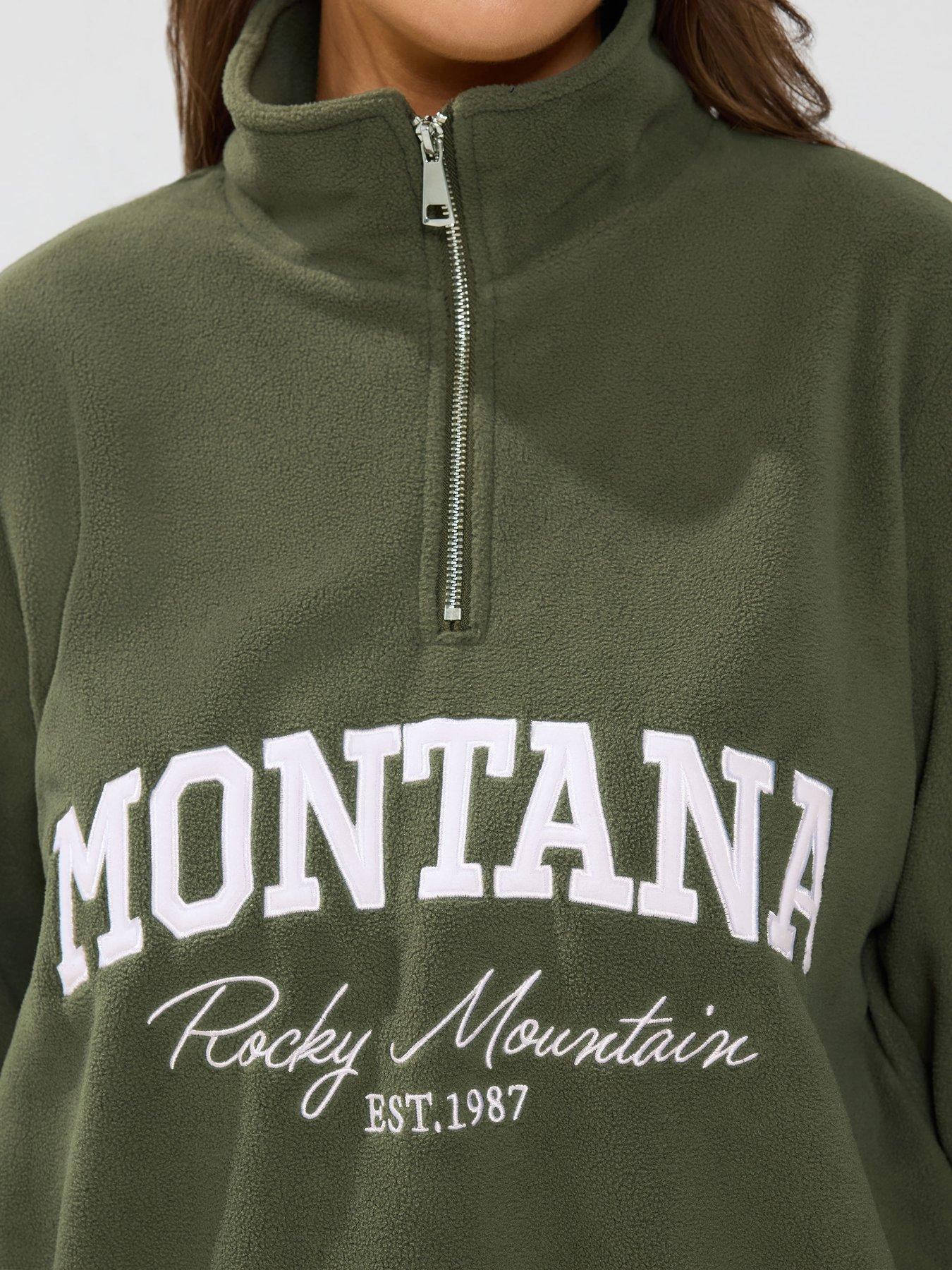 Image 4 of 4 of Yours Curve Half Zip Fleece - Green