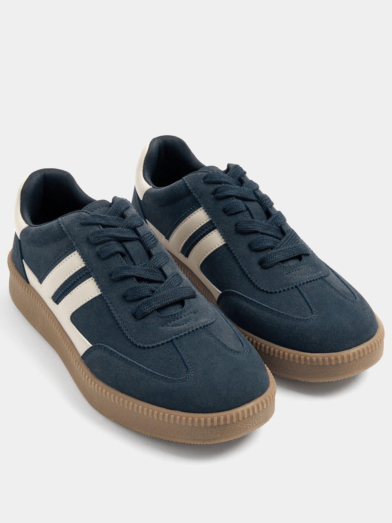 Image 2 of 4 of Yours Curve Wide Fit Side Panelling Lace Up Trainer