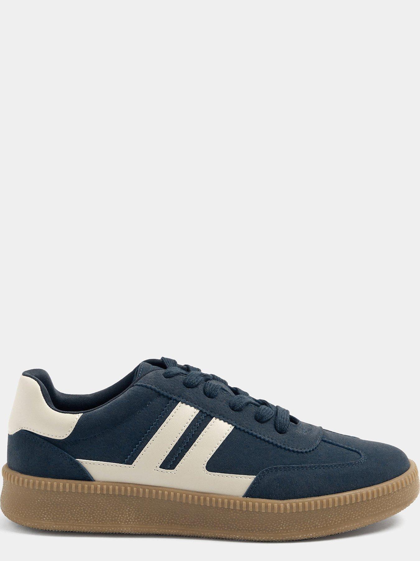 Image 4 of 4 of Yours Curve Wide Fit Side Panelling Lace Up Trainer