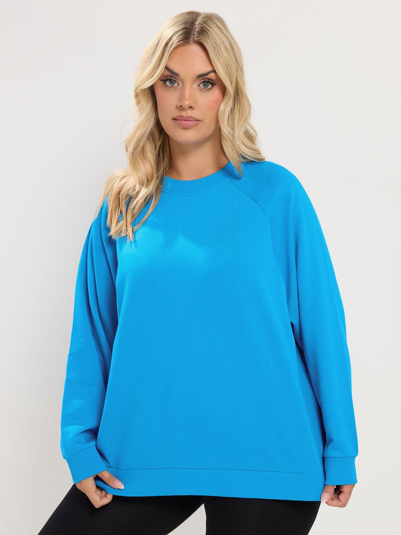 Yours Curve Oversized Sweatshirt - Blue