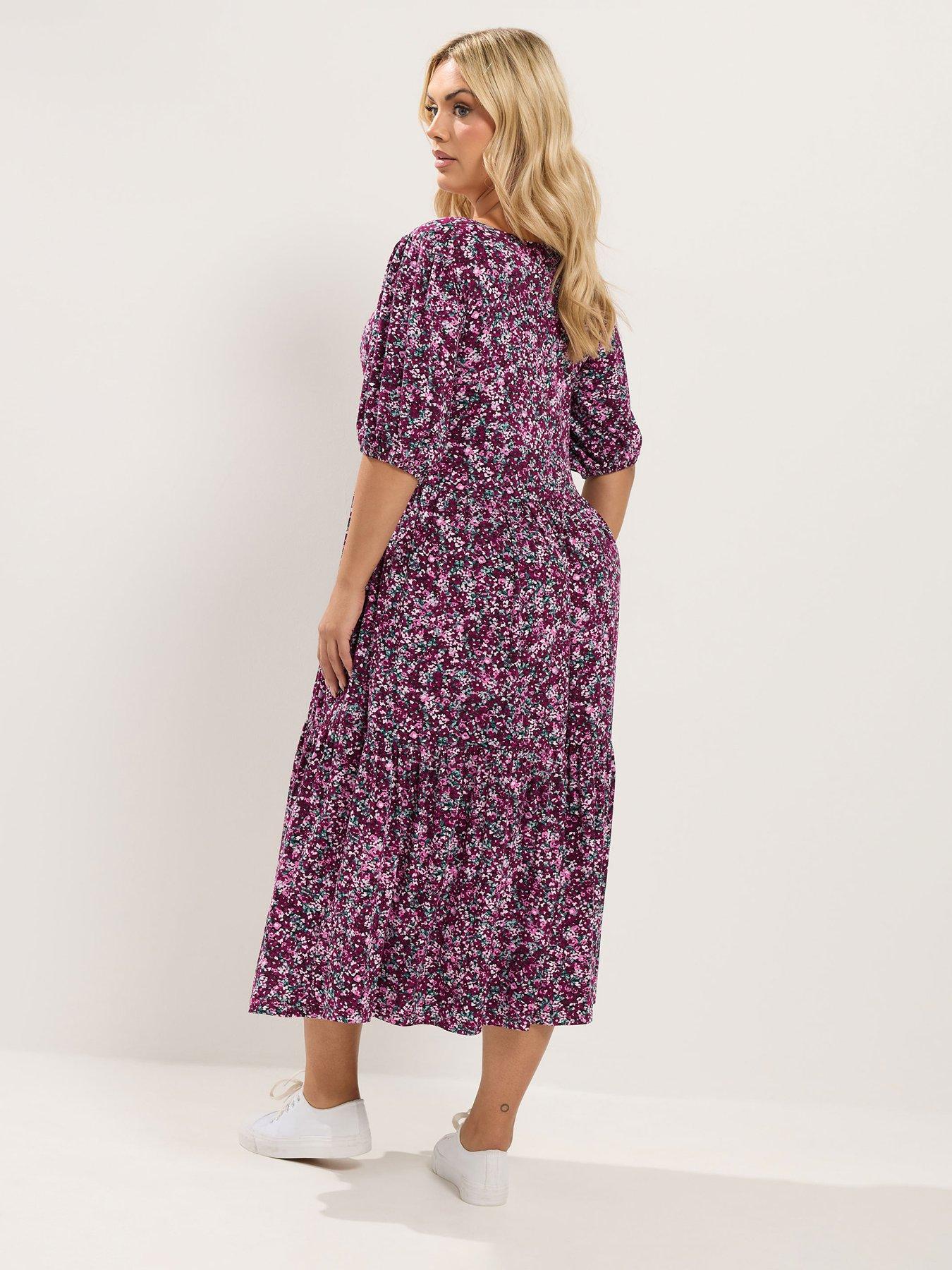 Image 2 of 4 of Yours Curve Puff Sleeve Dress